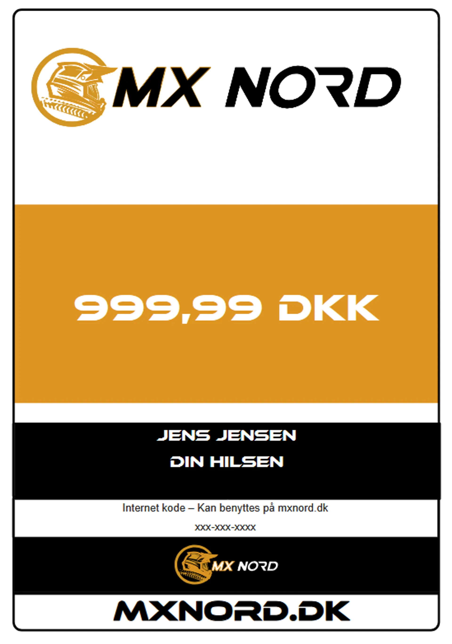 Gavekort - 500 kr. -  - Motocross Parts
