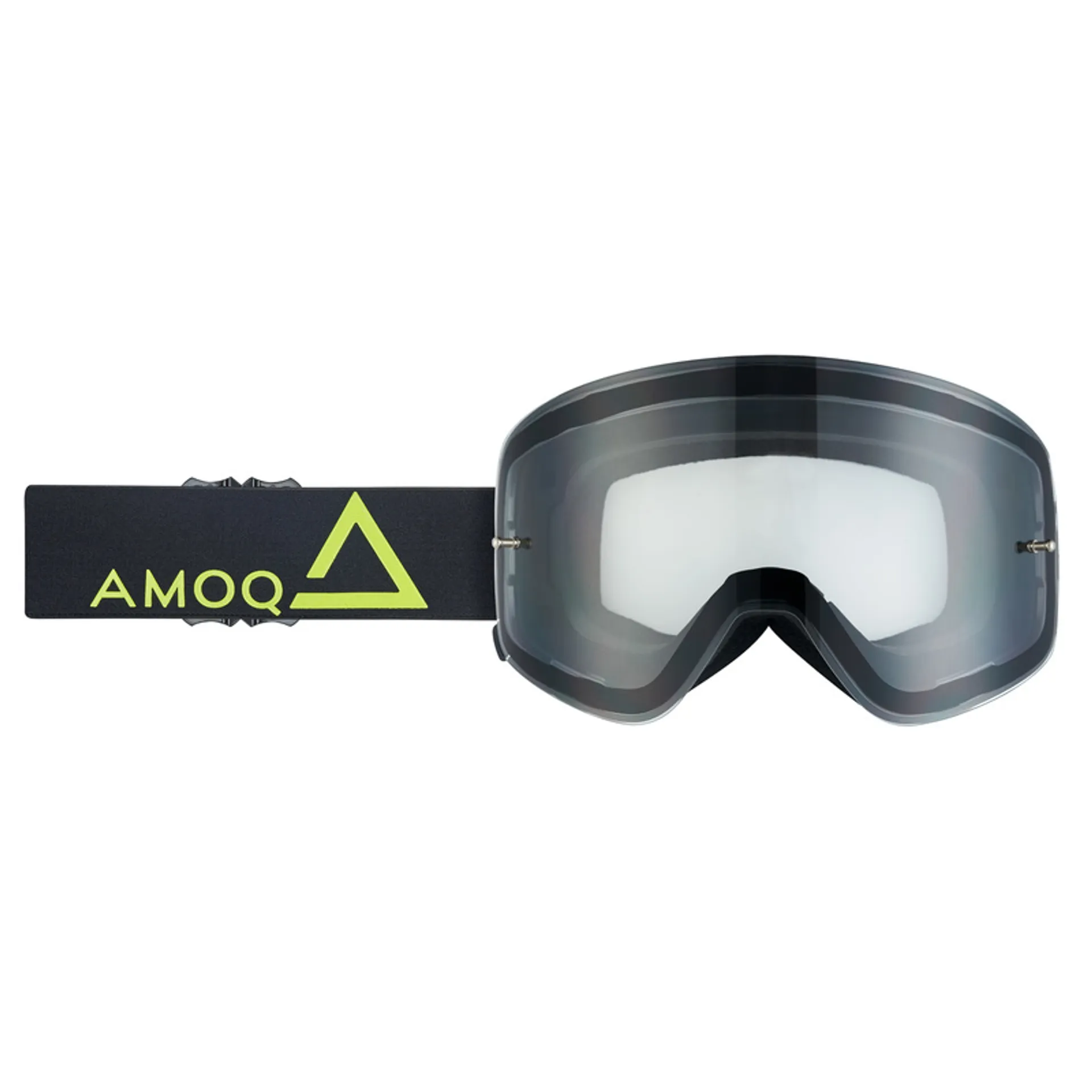 AMOQ MX Briller Vision Magnetic Black-HiVis - Klar - AMOQ - Motocross Parts
