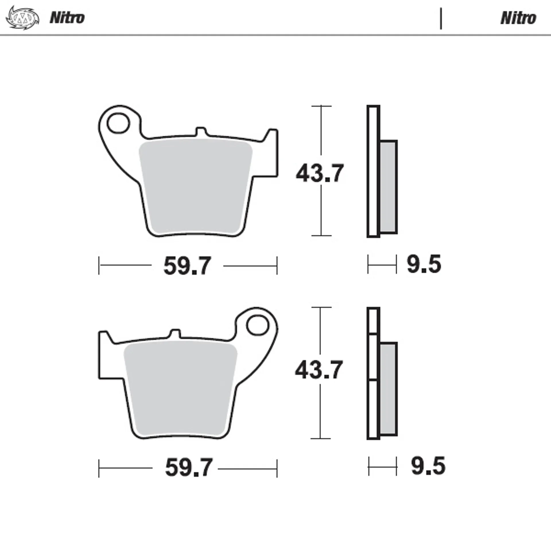 Moto-Master Brakepads Honda rear: CR125/250 2002>, CRF150/250/450 2002> Moto-Master Brakepads Honda rear: CR125/250 2002>, CRF150/250/450 2002> - Moto-Master - Motocross Parts