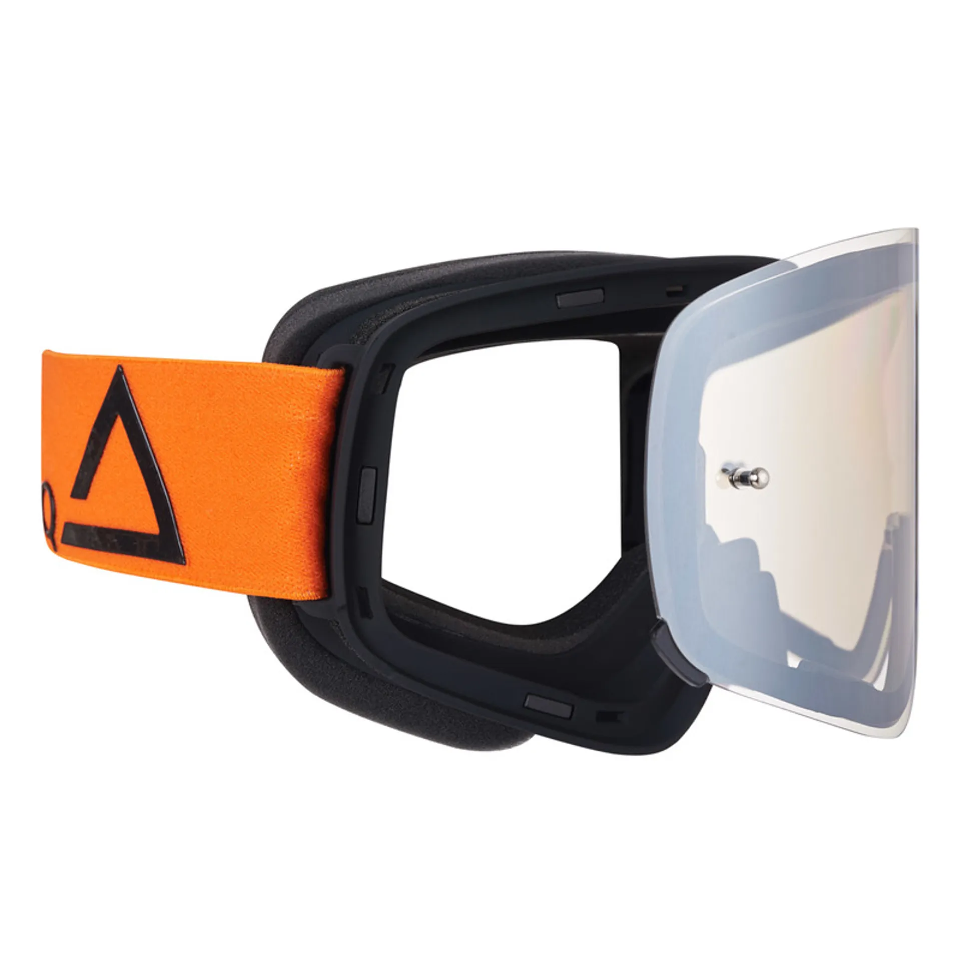 AMOQ MX Goggles Vision Magnetic Orange-Black - Silver Mirror - AMOQ