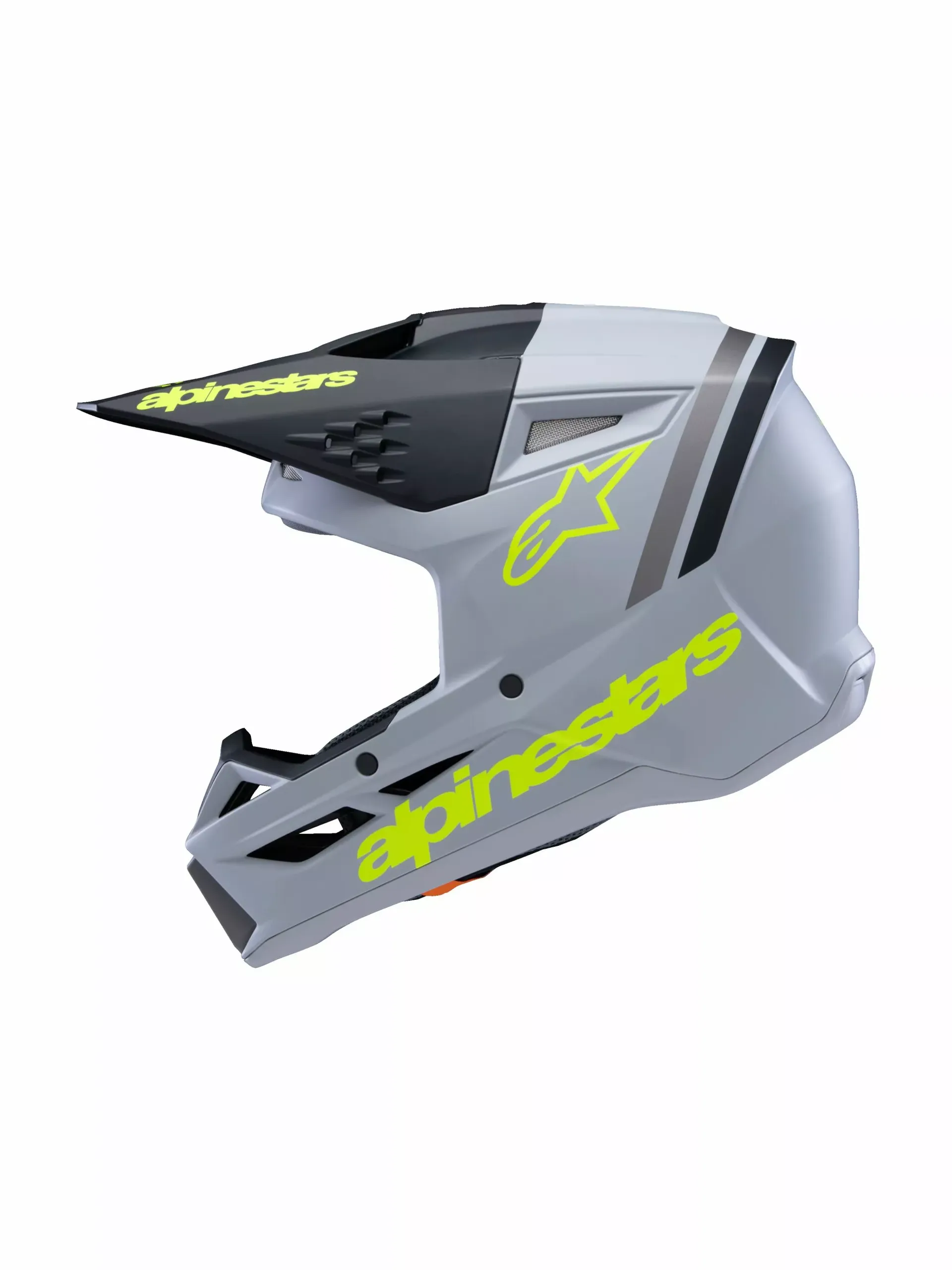 Alpinestars SM3 Børnehjelm - Radium grå/sort/gul - Alpinestars
