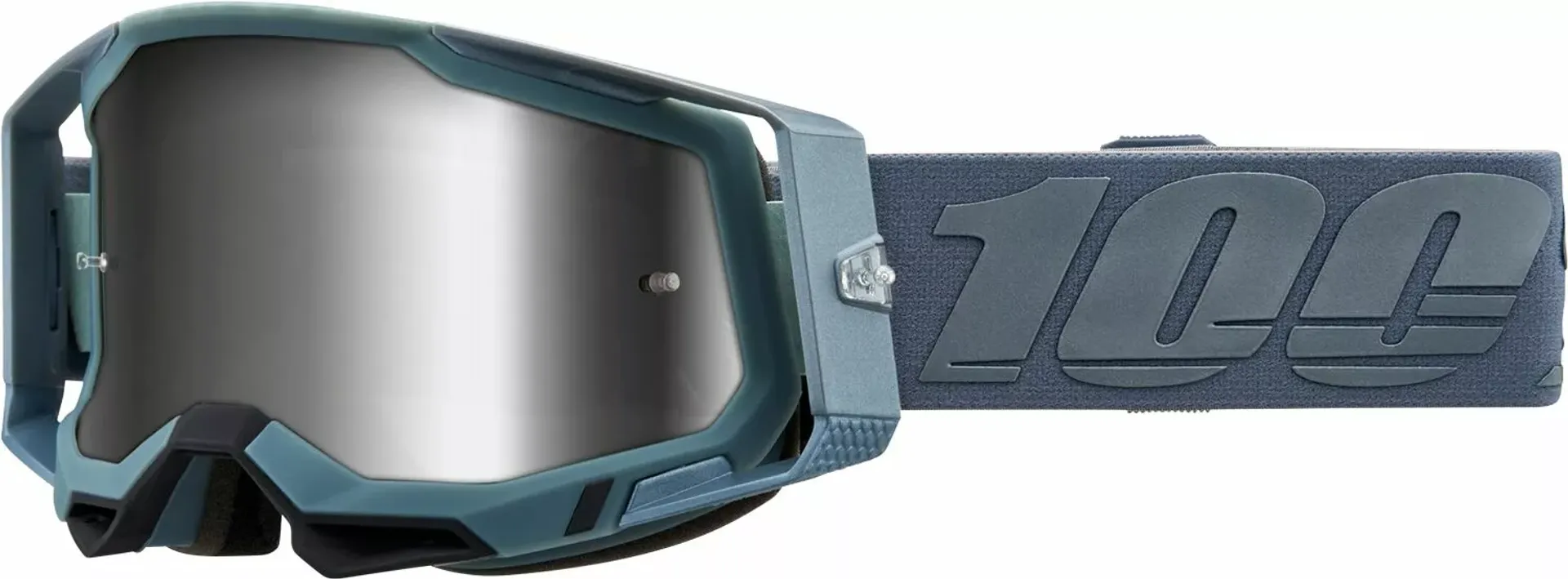 100% Racecraft 2 Goggles Battleship / Mirror Silver - 100%