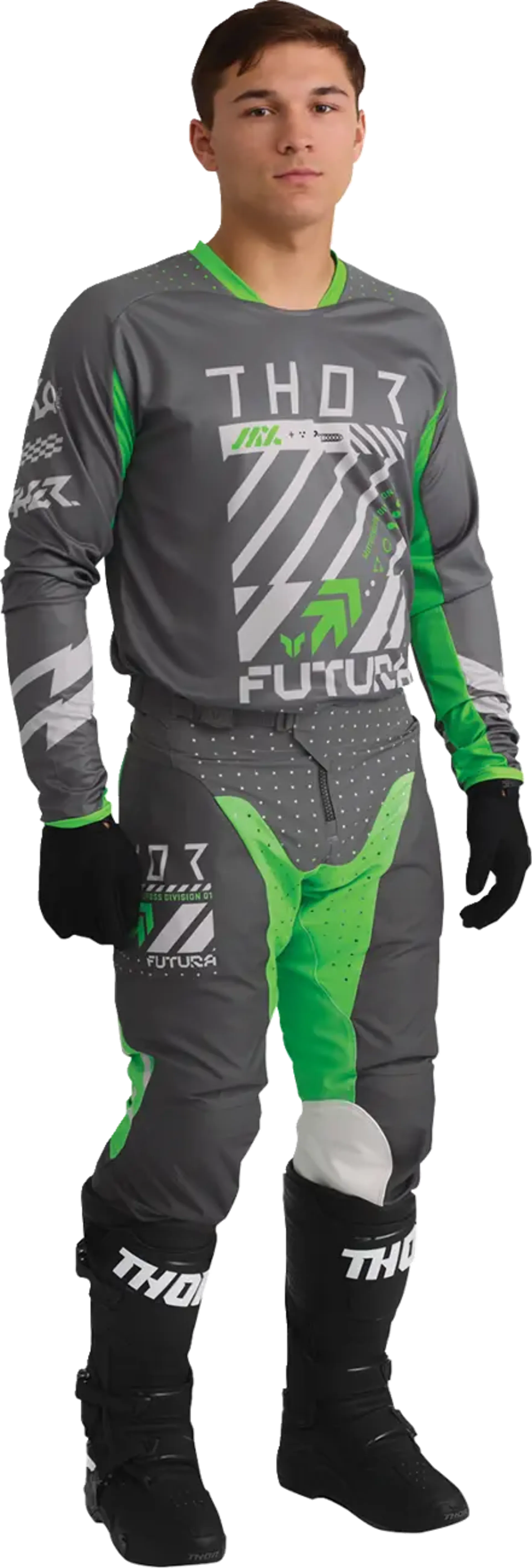 Thor Launchmode Jersey - Futura Charcoal/Green - Thor