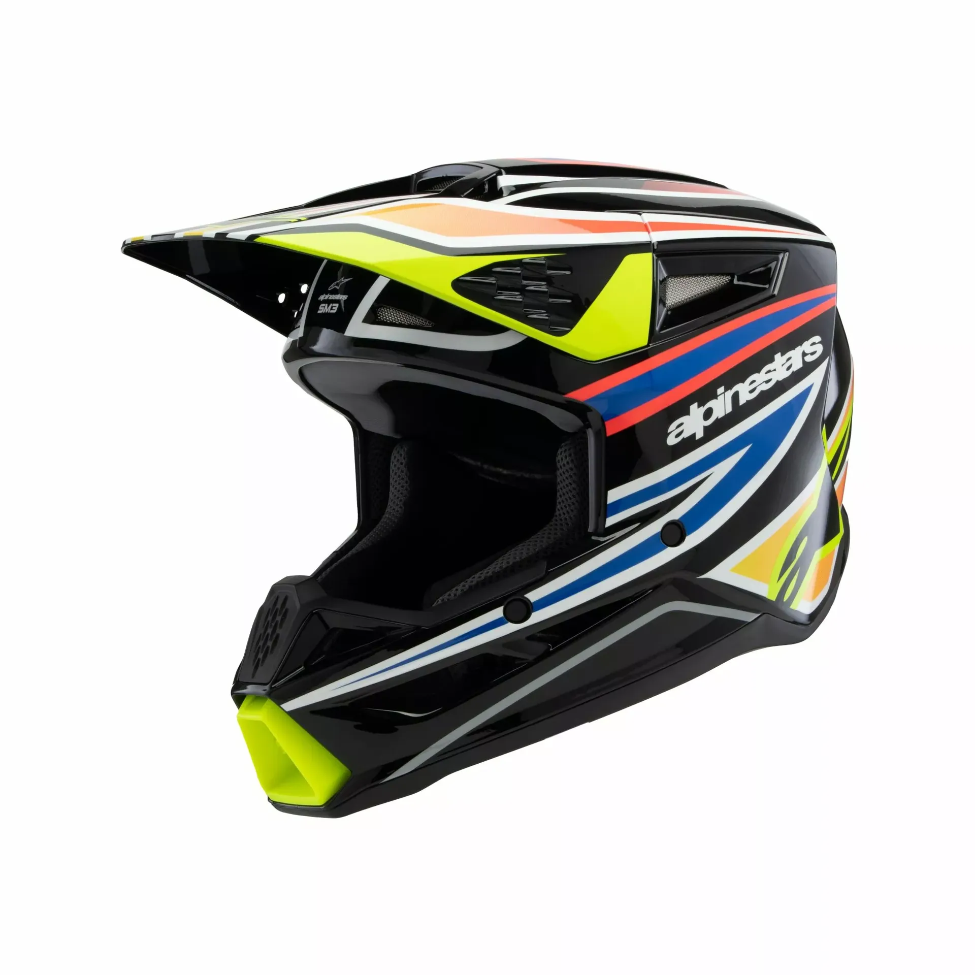 Alpinestars SM3 Børnehjelm - Wurx sort/gul/blå/rød - Alpinestars - Motocross Parts