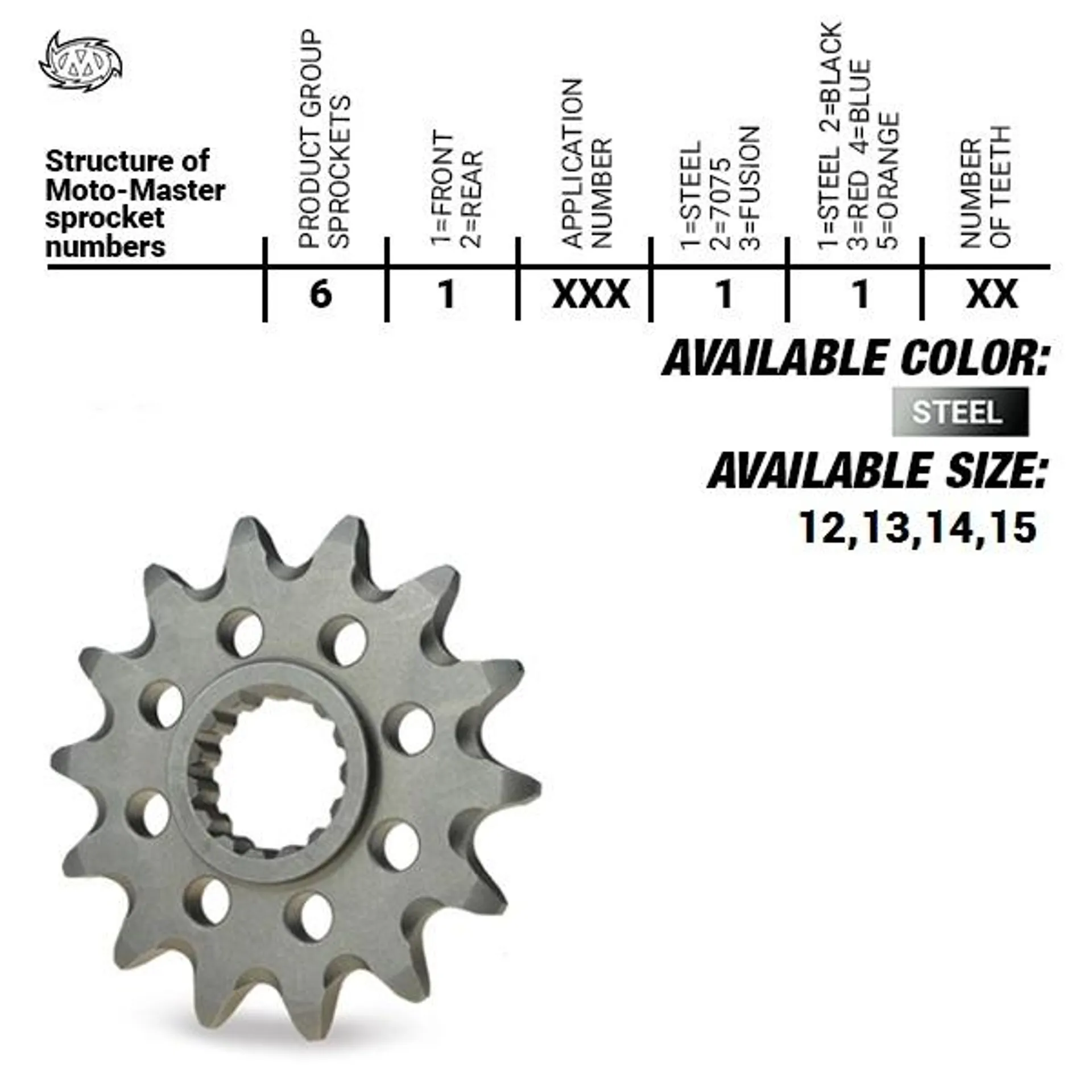 Moto-Master front sproket 13T KXF - Moto-Master - Motocross Parts