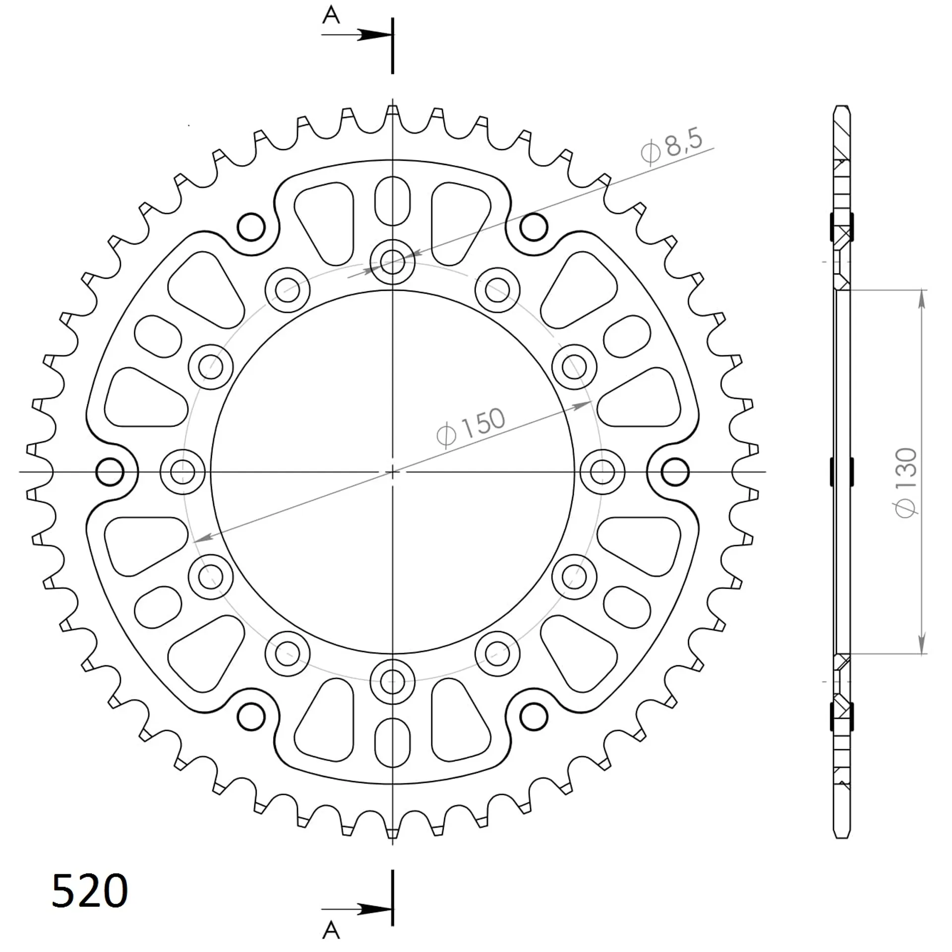 Supersprox rear wheel stealth blue - YZF / YZ - Supersprox