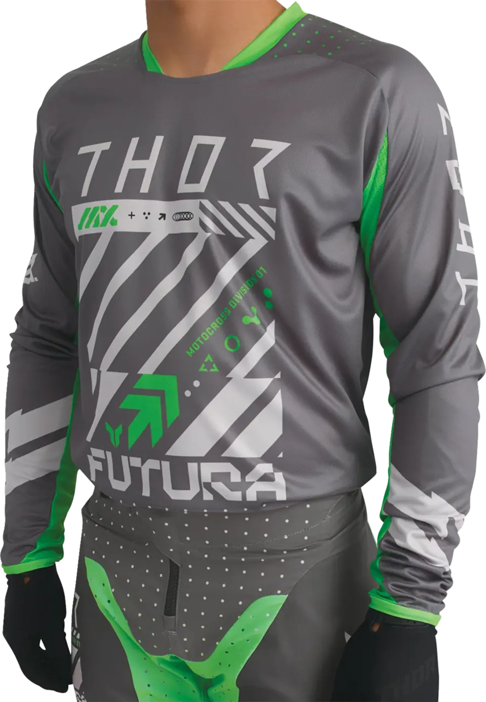 Thor Launchmode Jersey - Futura Charcoal/Green - Thor