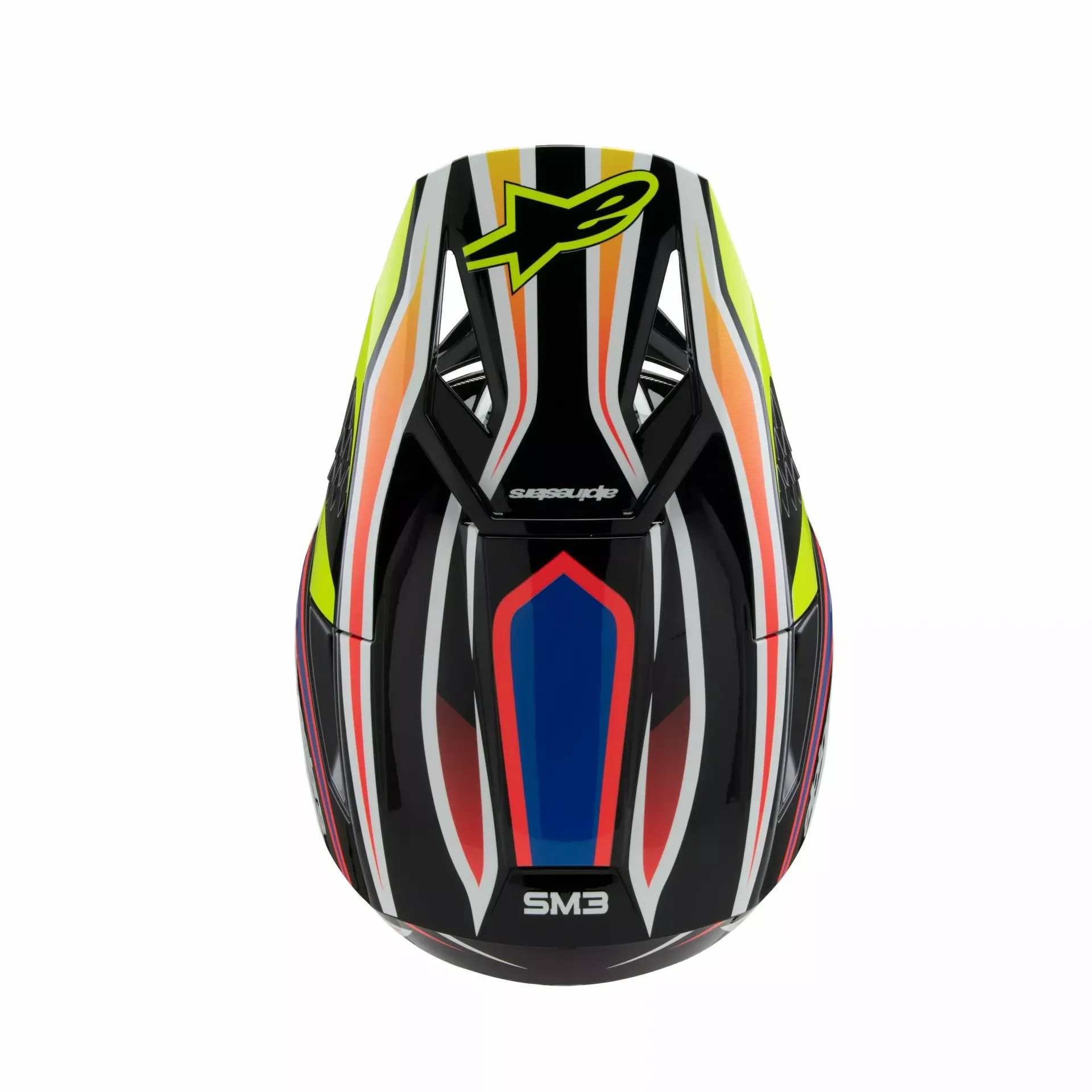Alpinestars SM3 Børnehjelm - Wurx sort/gul/blå/rød - Alpinestars