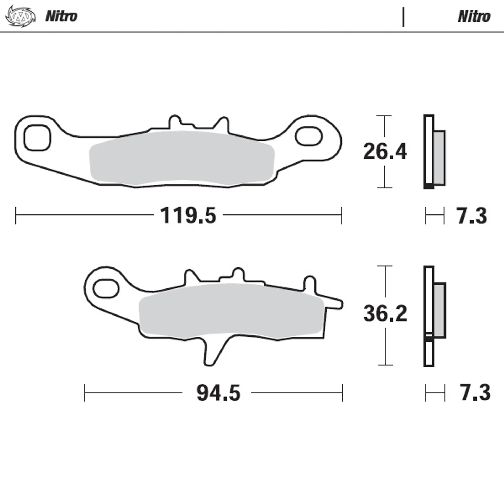 Moto-Master bremseklodser Kawasaki front: KX80/85/100 >1997, Suzuki front: RM85 >20 - Moto-Master - Motocross Parts