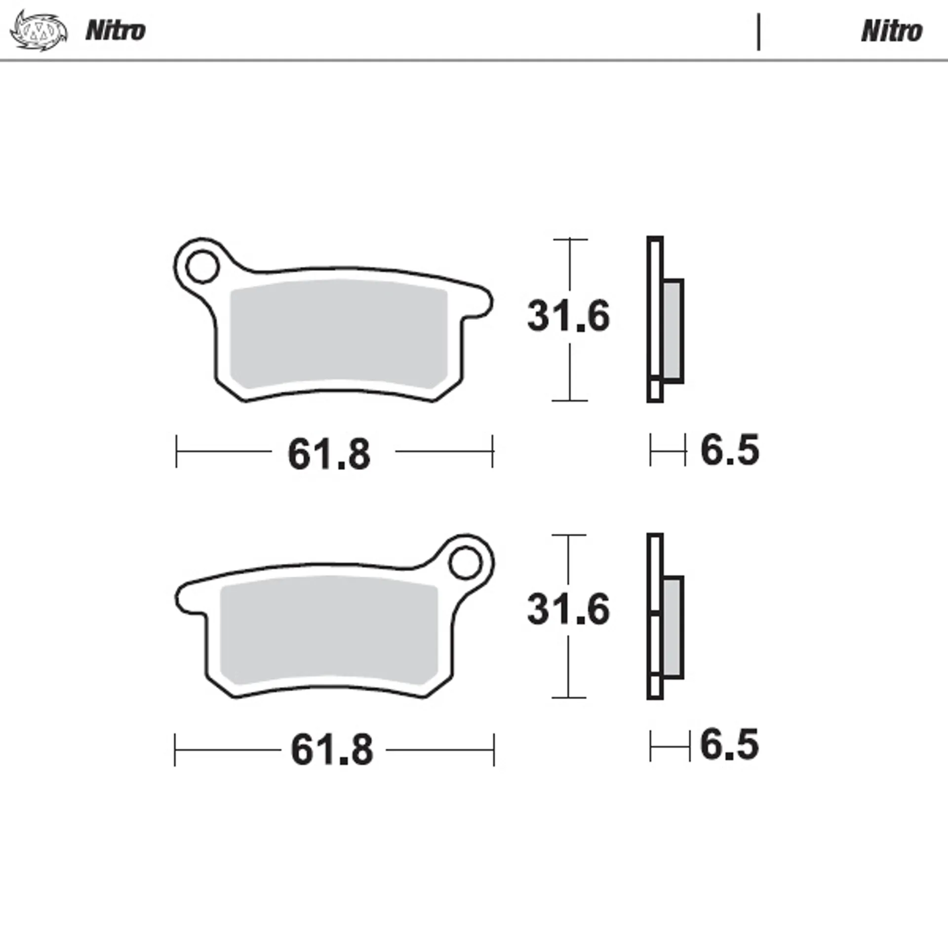 Moto-Master bremseklodser KTM for: 65cc 2002>, SX85 <2011, bag: 65cc 2009>, SX85 - Moto-Master - Motocross Parts