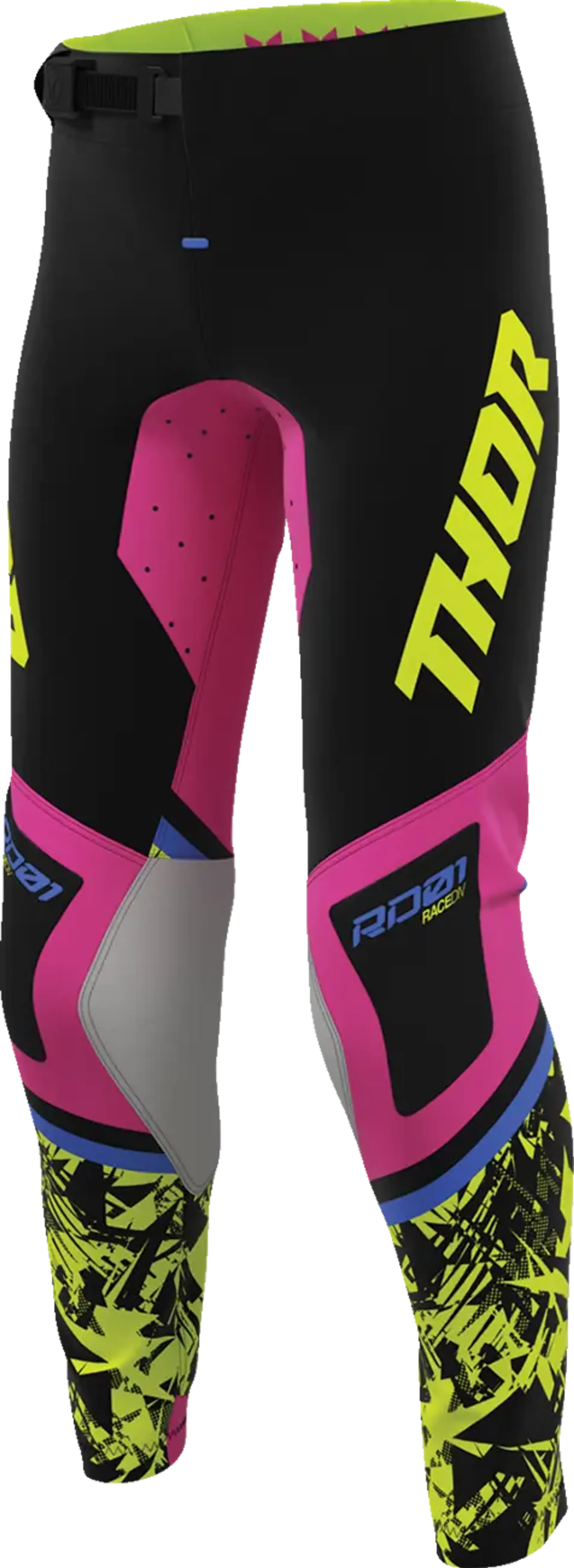 Thor Youth Sportmode Pant - Punk'd Black/Fuchsia - Thor