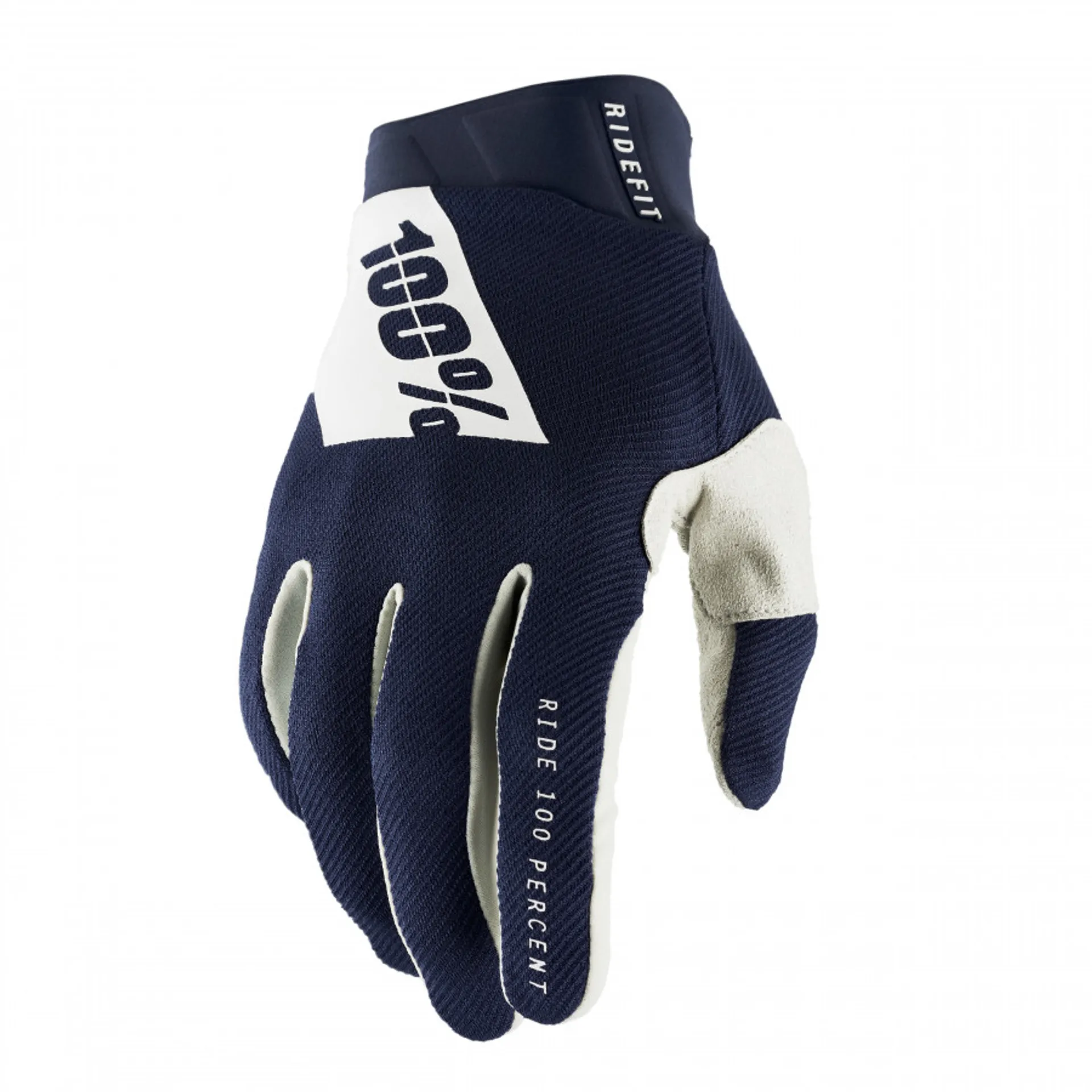 100% Ridefit Gloves - Blue/White - 100% - Motocross Parts