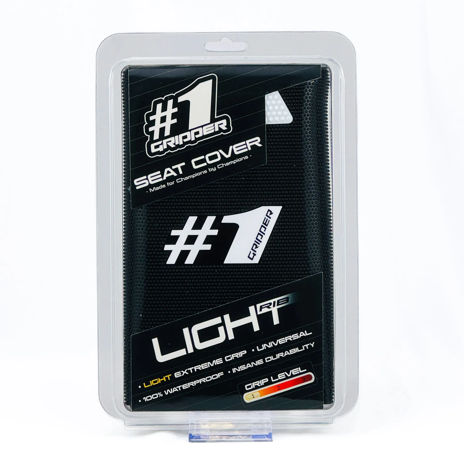 Onegripper LIGHT RIB-sædebetræk – sort/hvid - Onegripper