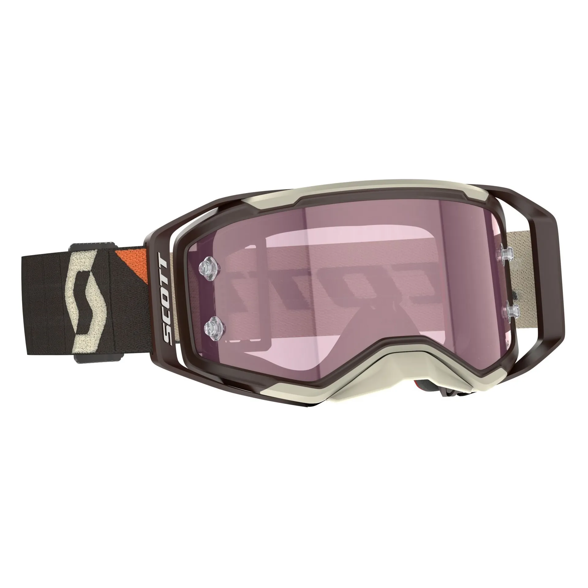 Scott Goggle Prospect 2.0 AMP mørkebrun/beige rose works - Scott - Motocross Parts