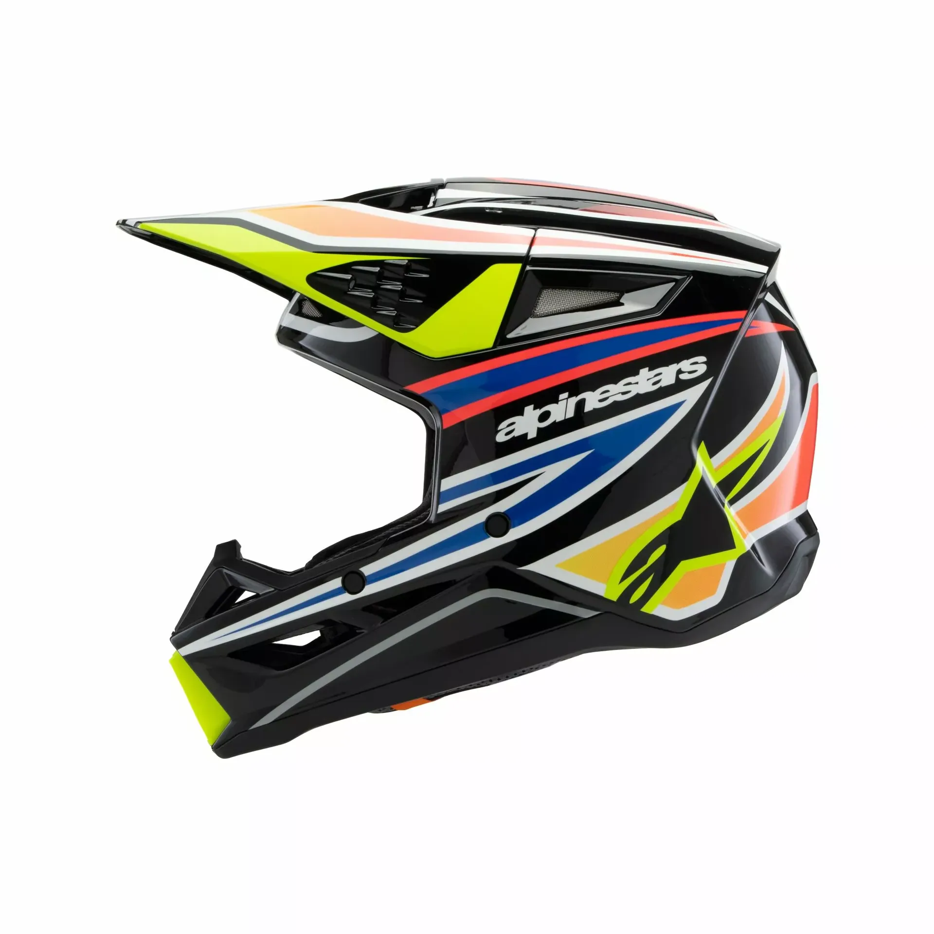 Alpinestars SM3 Børnehjelm - Wurx sort/gul/blå/rød - Alpinestars
