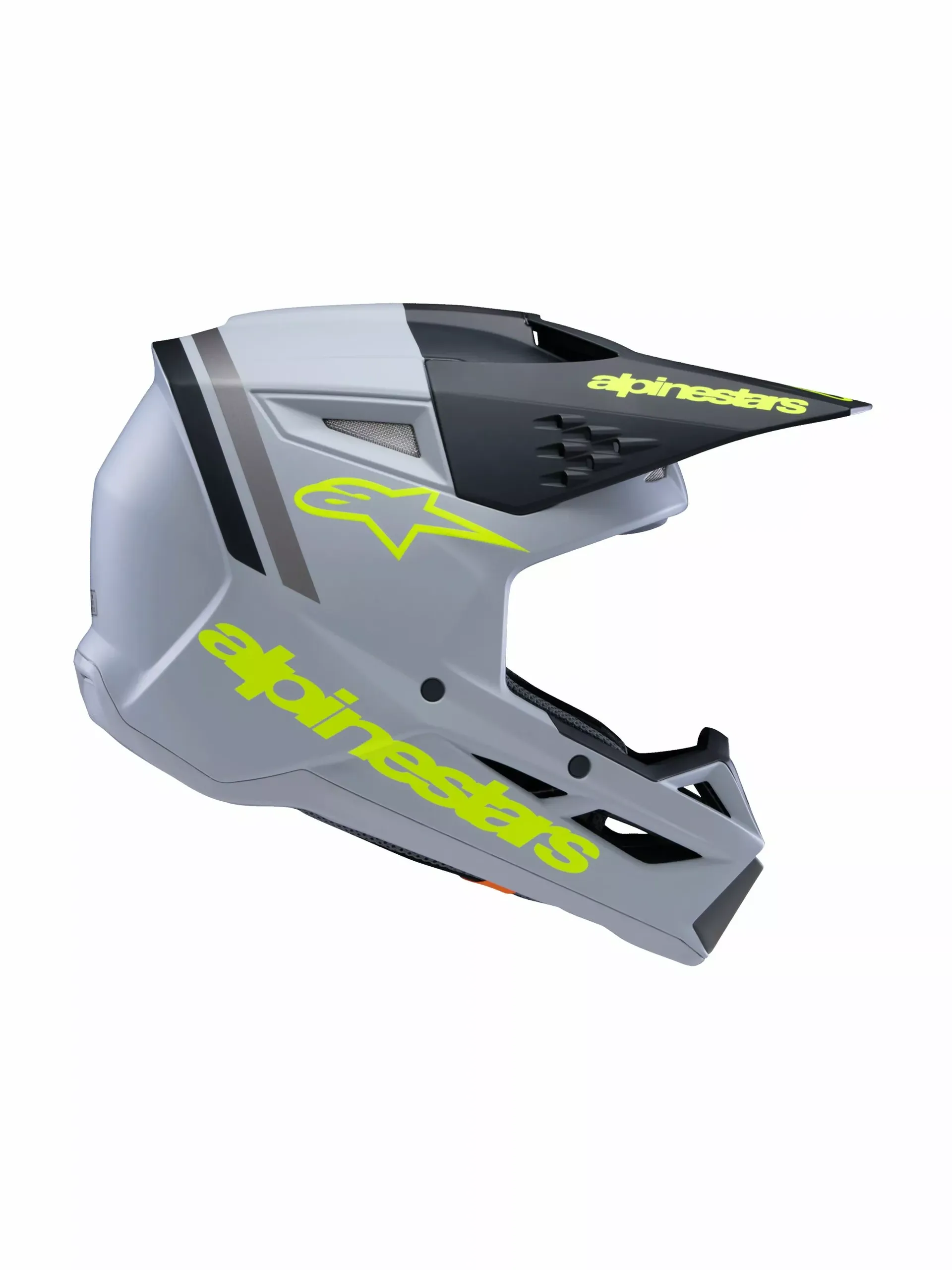 Alpinestars SM3 Børnehjelm - Radium grå/sort/gul - Alpinestars