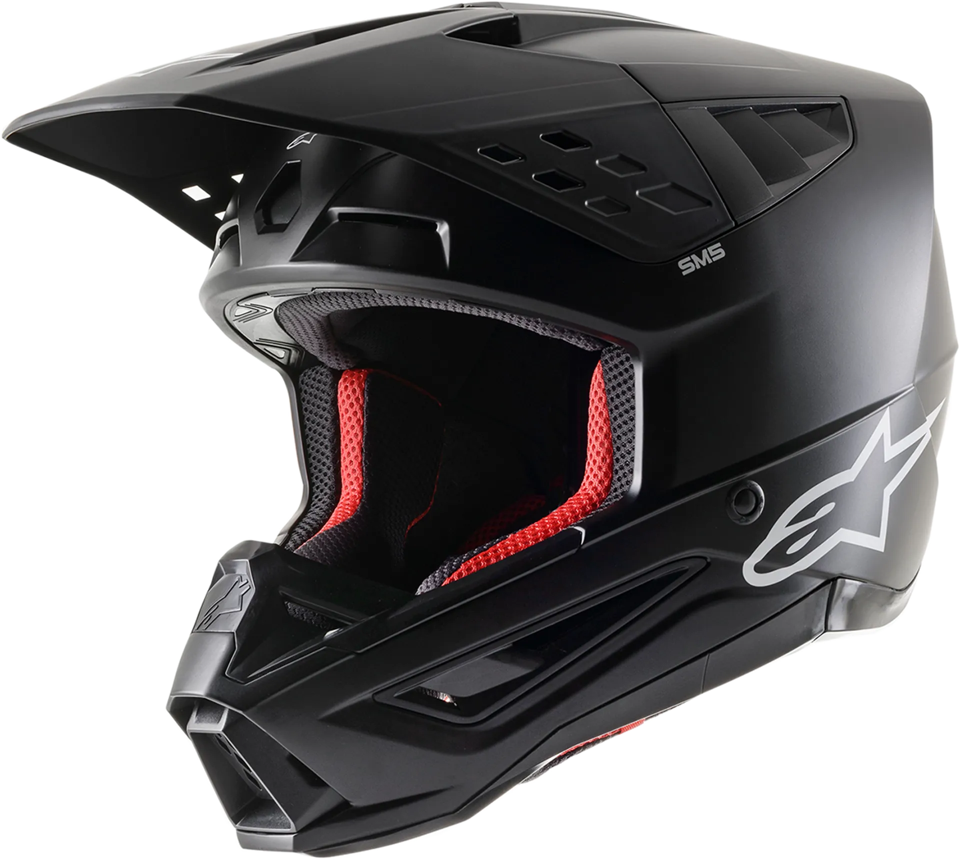 Alpinestars SM5 Hjelm - Solid black - Alpinestars - Motocross Parts