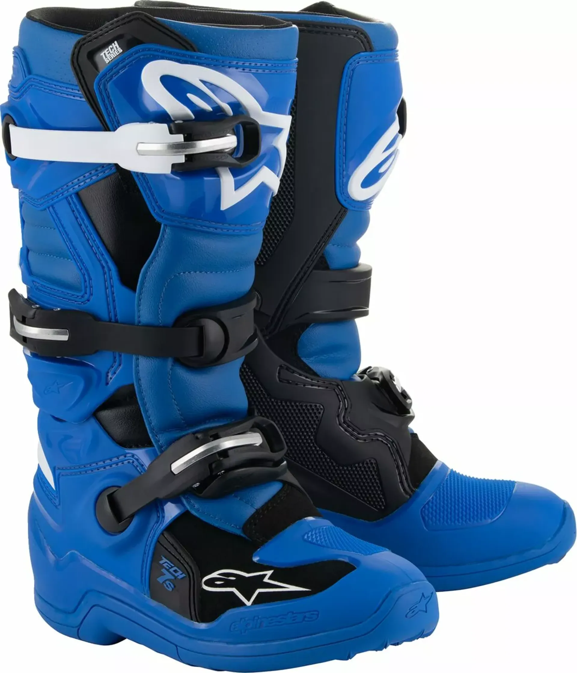 Alpinestars Tech 7s støvle - Blå/hvid - Alpinestars - Motocross Parts