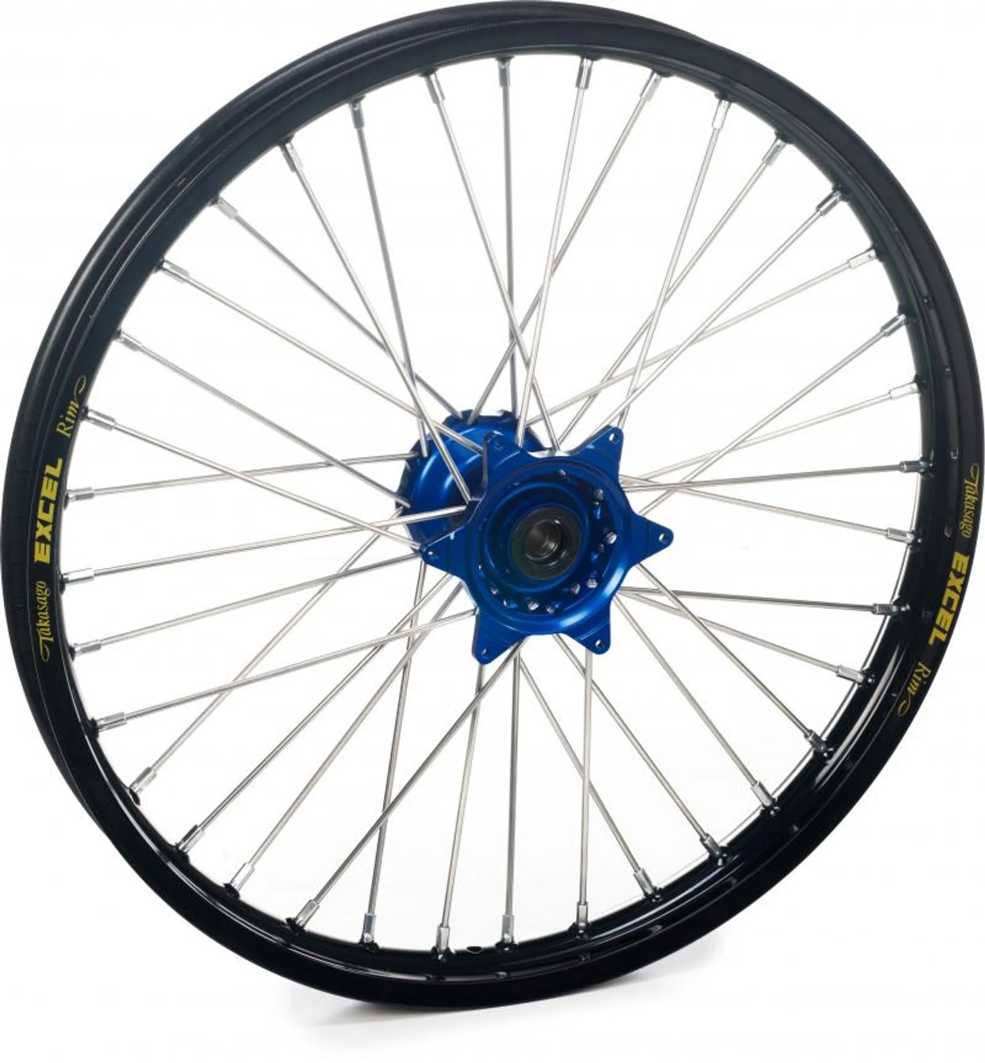 Haan hjul YZF 250/450 14- 19-2,15 BLACK RIM-BLUE HUB - Haan Wheels - Motocross Parts