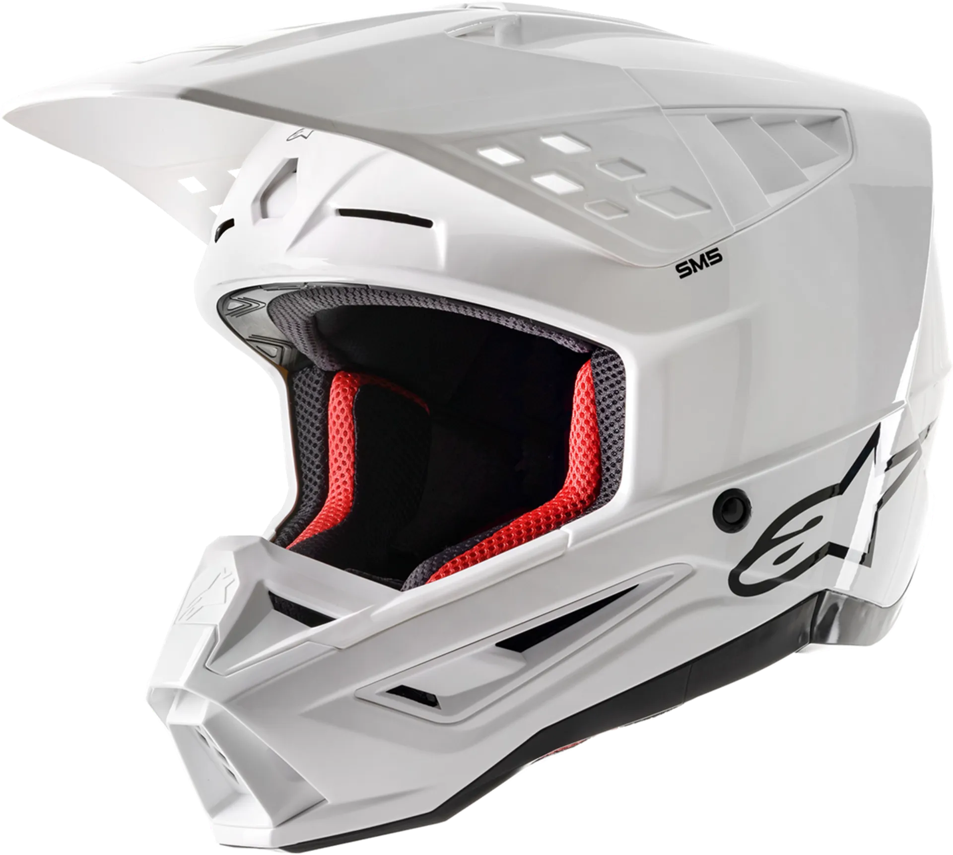 Alpinestars SM5 Hjelm - Solid white - Alpinestars - Motocross Parts