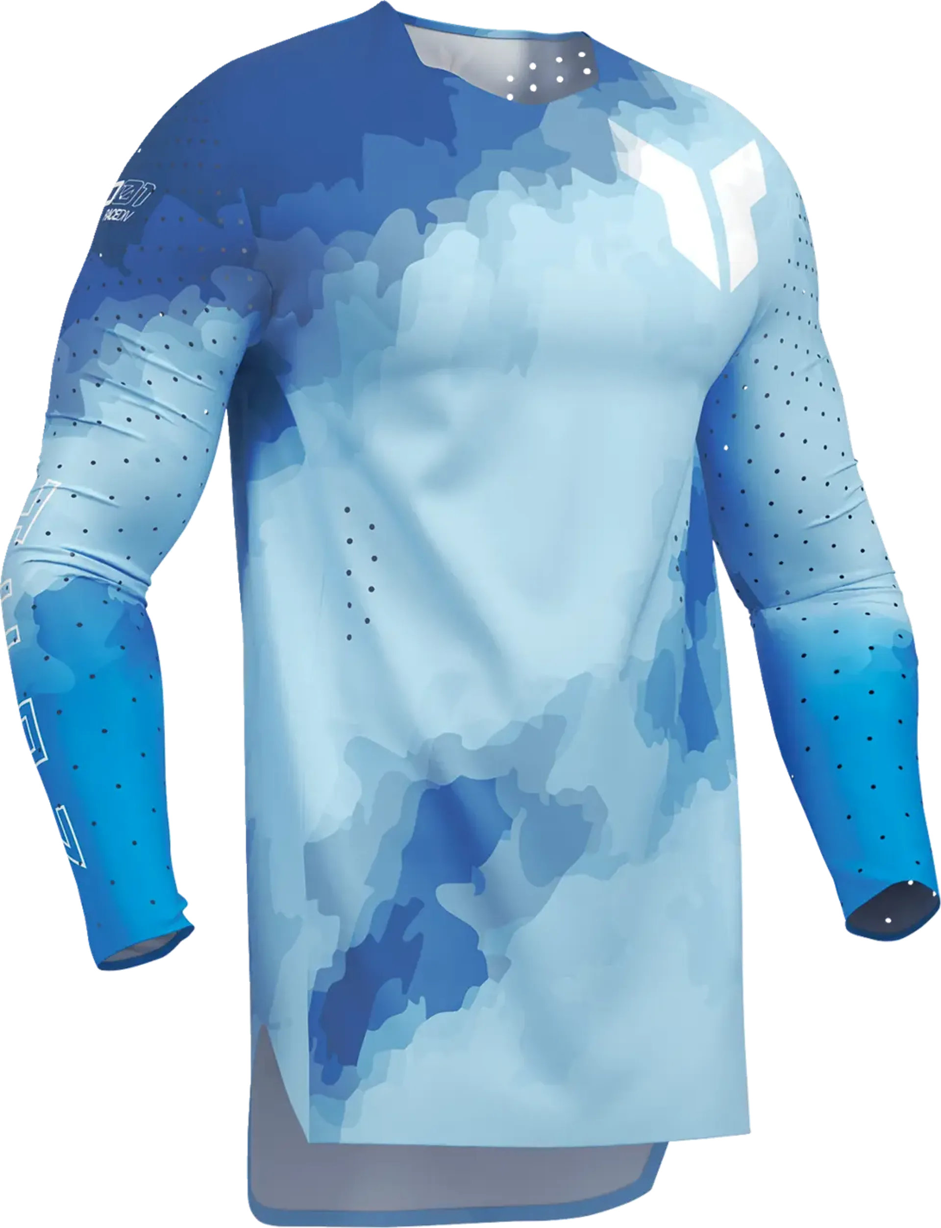 Thor Sportmode Jersey - Carbon Electric Blue/Powder Blue - Thor