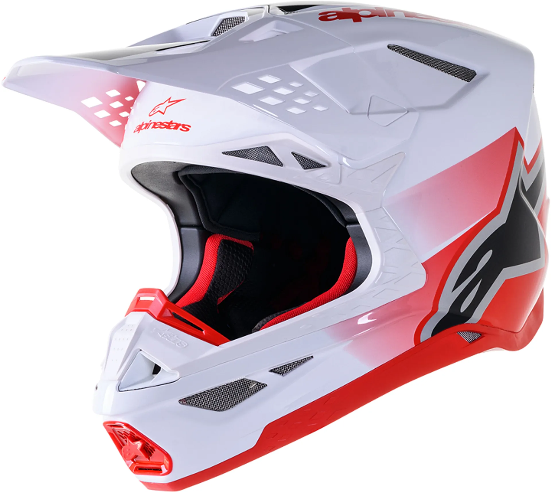 Alpinestars SM10 Hjelm - Unite red/white - Alpinestars - Motocross Parts