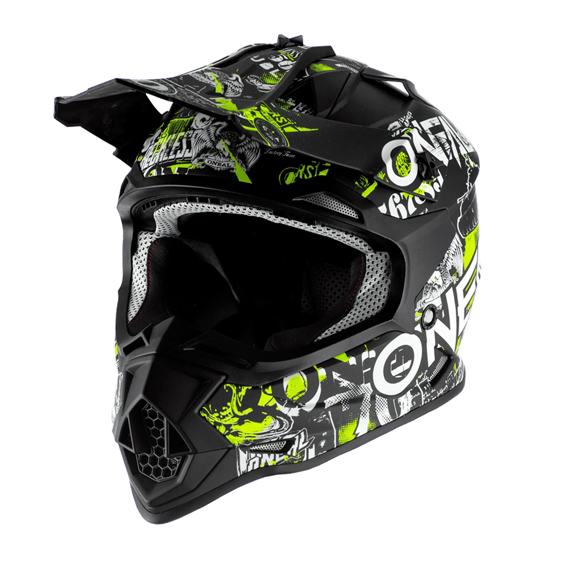 ONeal Hjelm 2-serie Junior Attack Sort/Gul Fluo - O'Neal