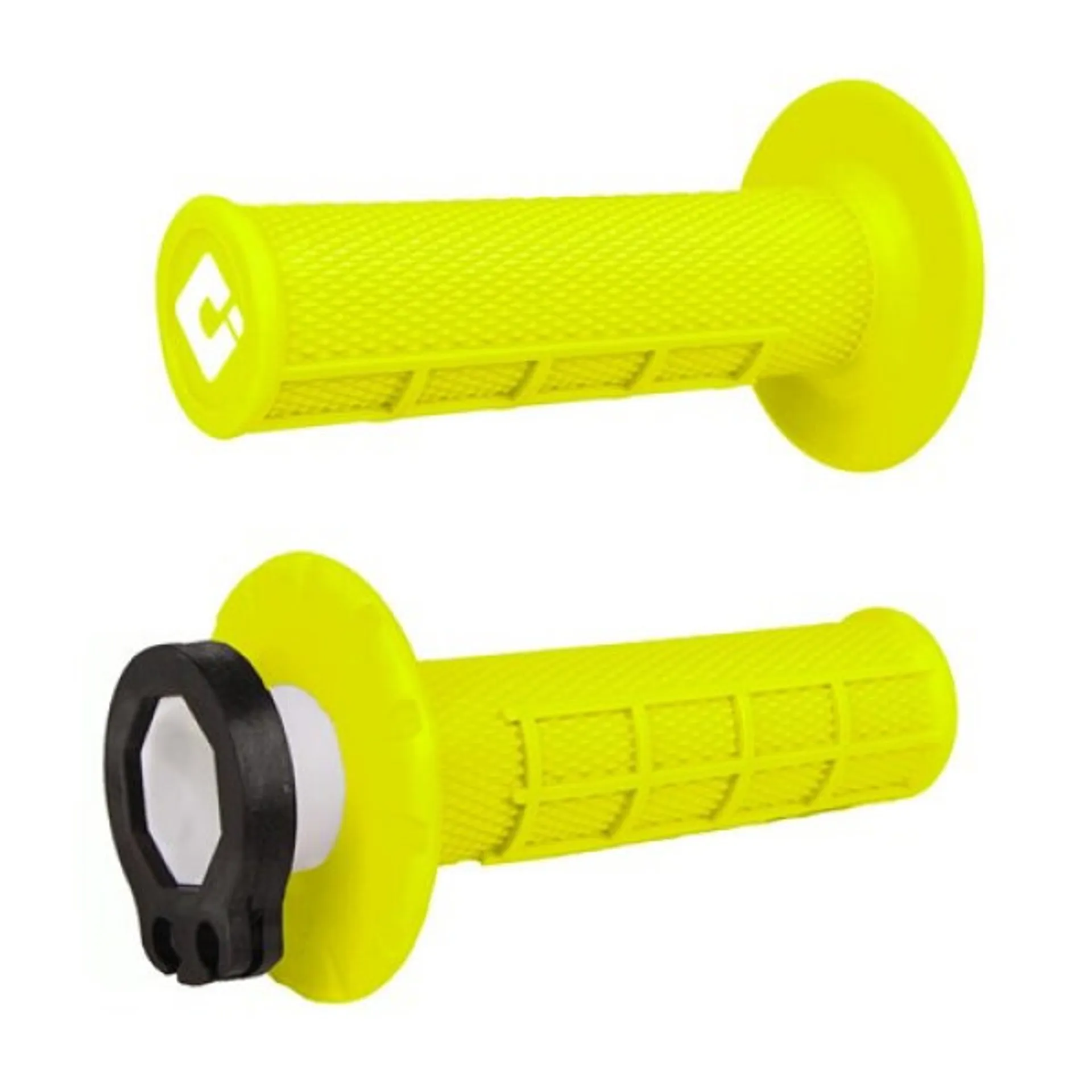 ODI Half Waffle MX Lock-On Grip Set 2 & 4 Stroke - Gul - ODI - Motocross Parts