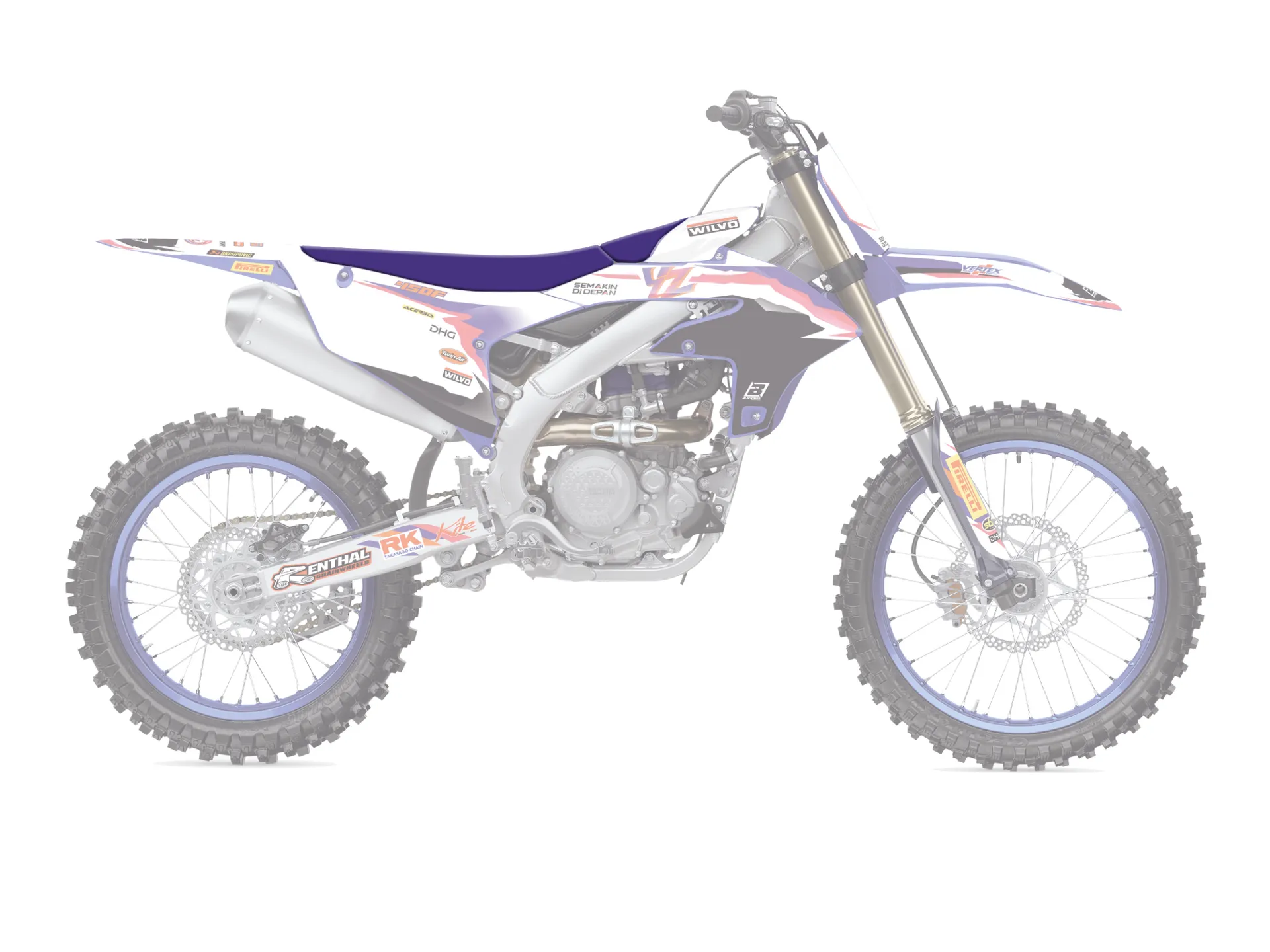 Blackbird Replica sædebetræk YZ450F 23-.. Purple/50TH - Blackbird