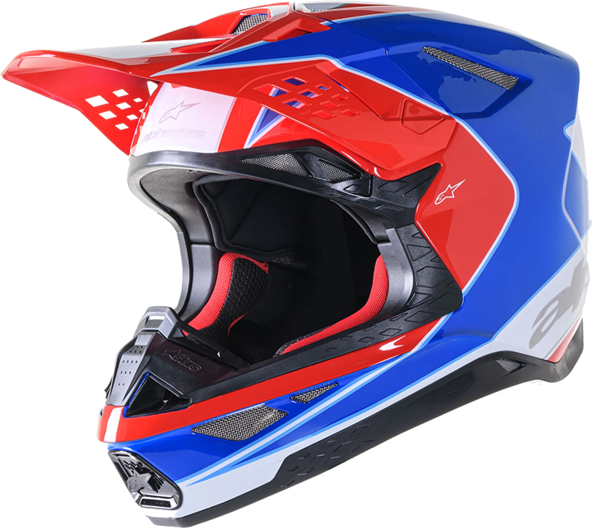 Alpinestars SM10 Helmet - Aeon Red/Blue - Alpinestars - Motocross Parts
