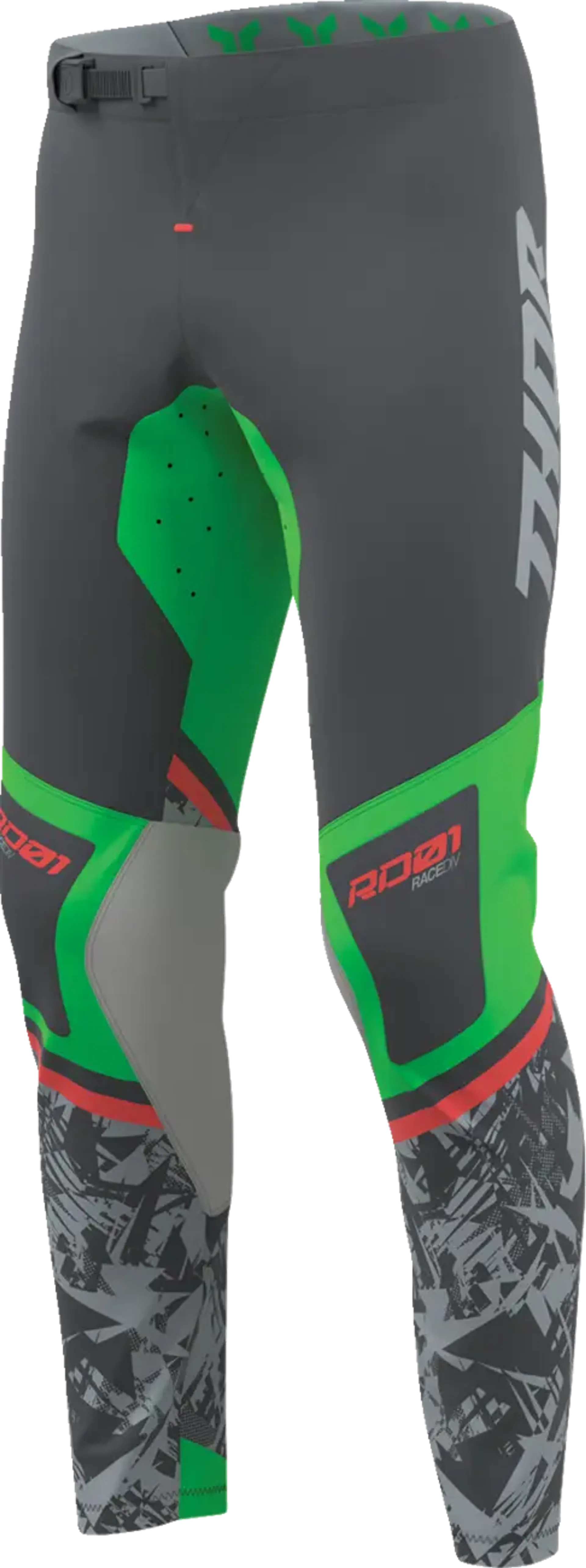 Thor Sportmode Pant - Punk'd Charcoal/Green - Thor