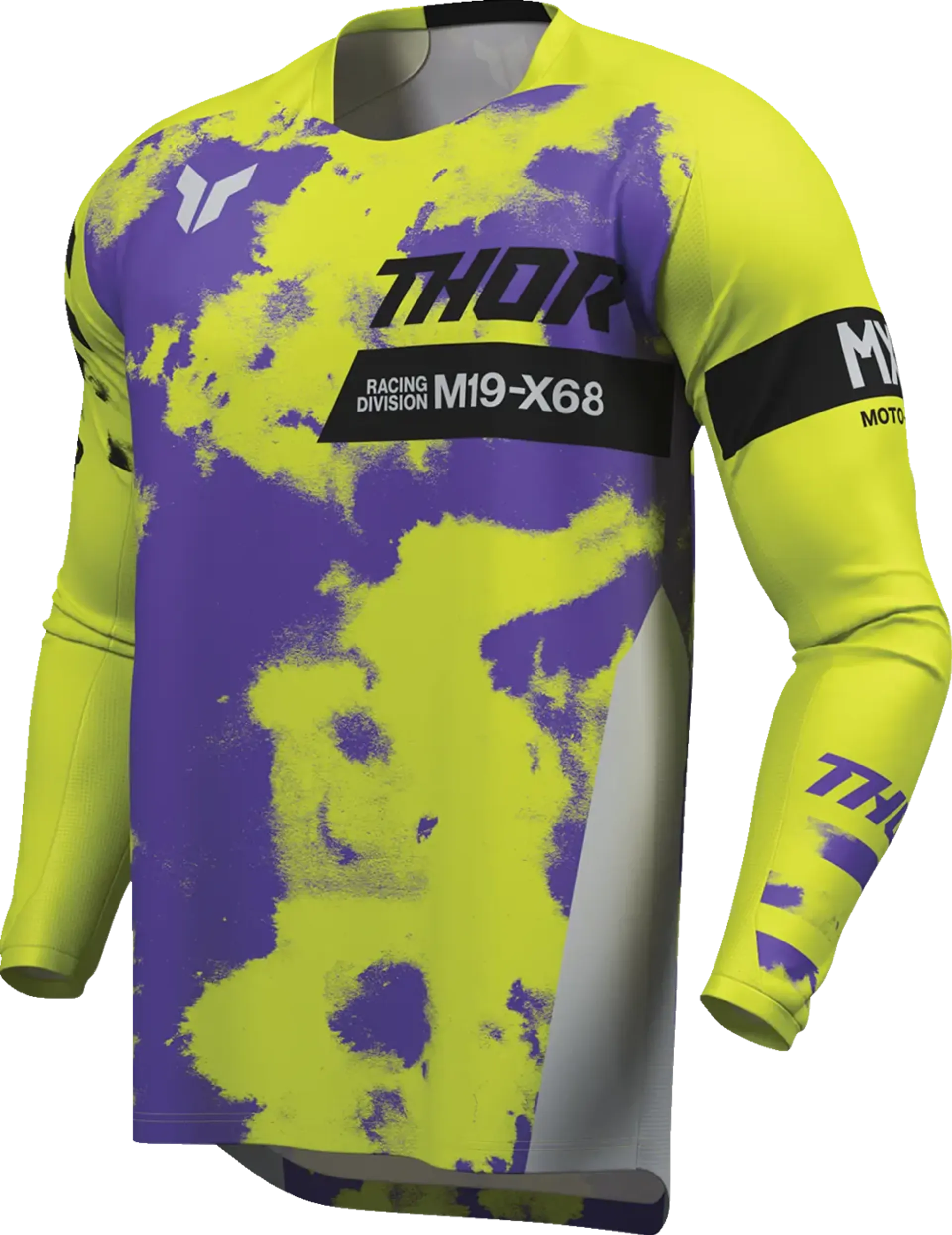 Thor Launchmode Bleach Jersey - Gray/Acid - Thor