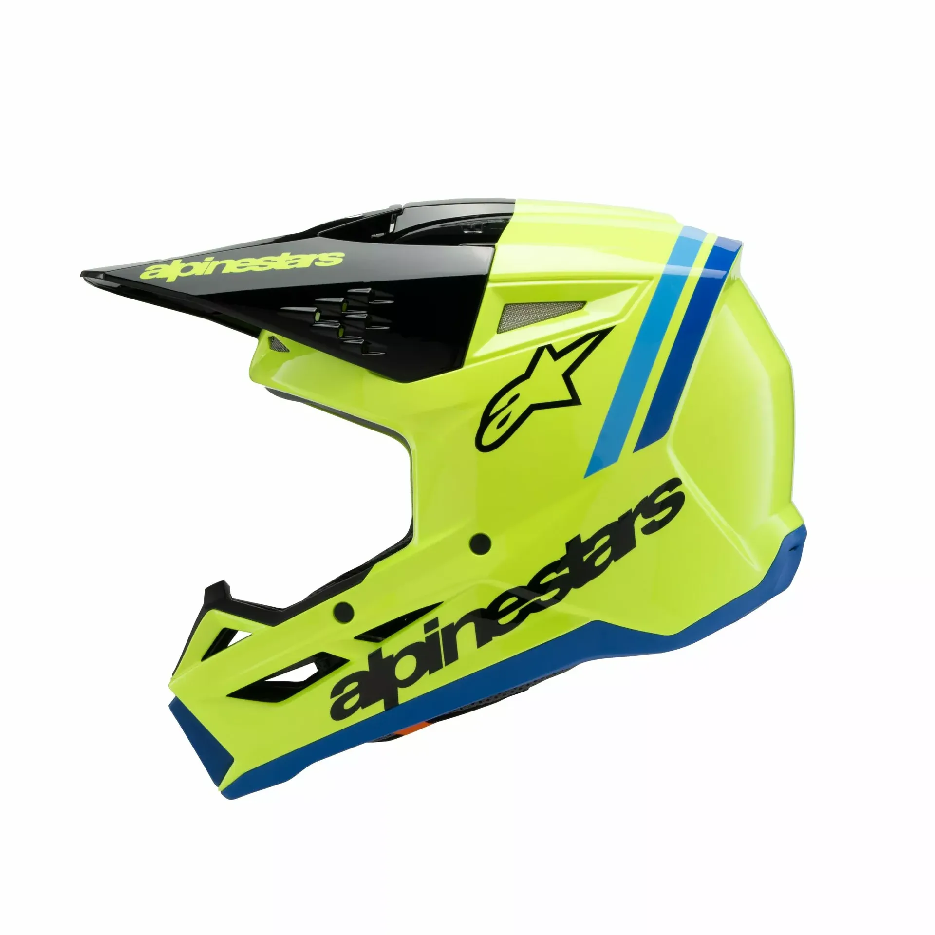 Alpinestars SM3 Børnehjelm - Radium gul/sort/blå - Alpinestars