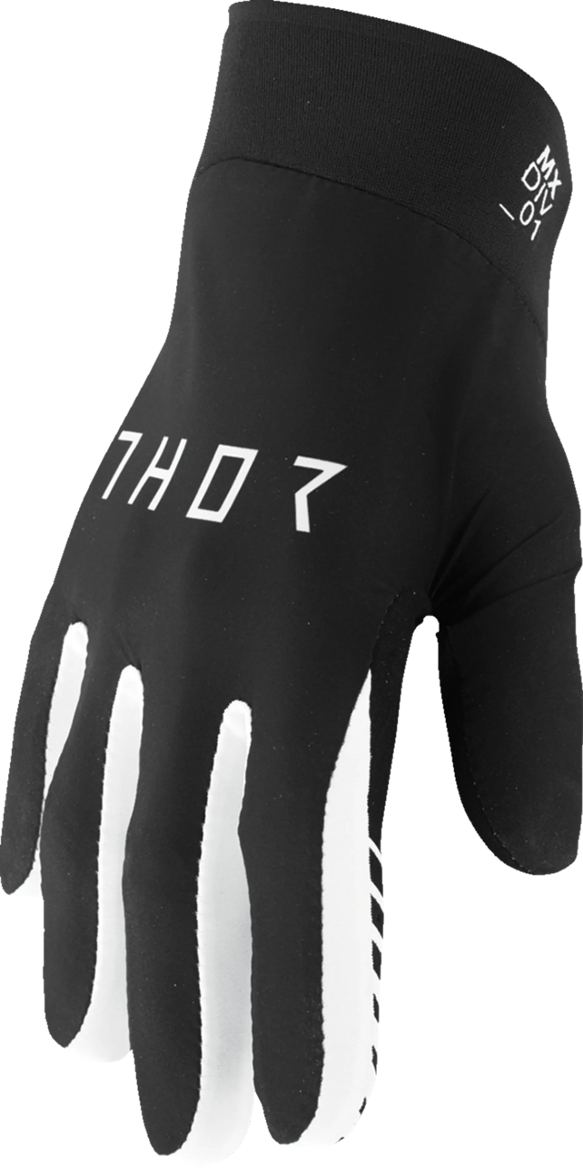 Thor håndsker - Agile solid sort/hvid - Thor - Motocross Parts