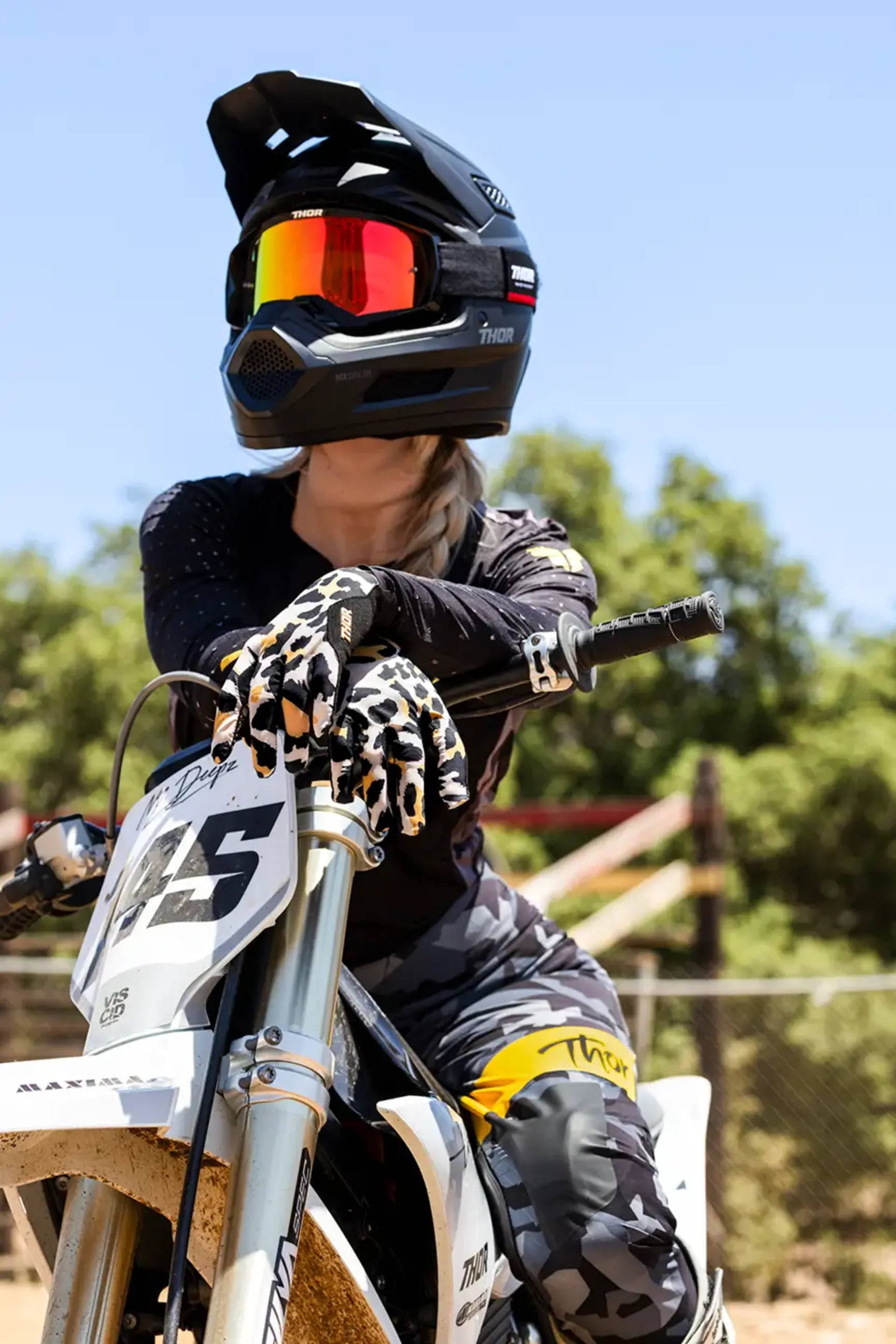 Thor Sportmode-handske til kvinder - Cheetah Tan/Sort - Thor