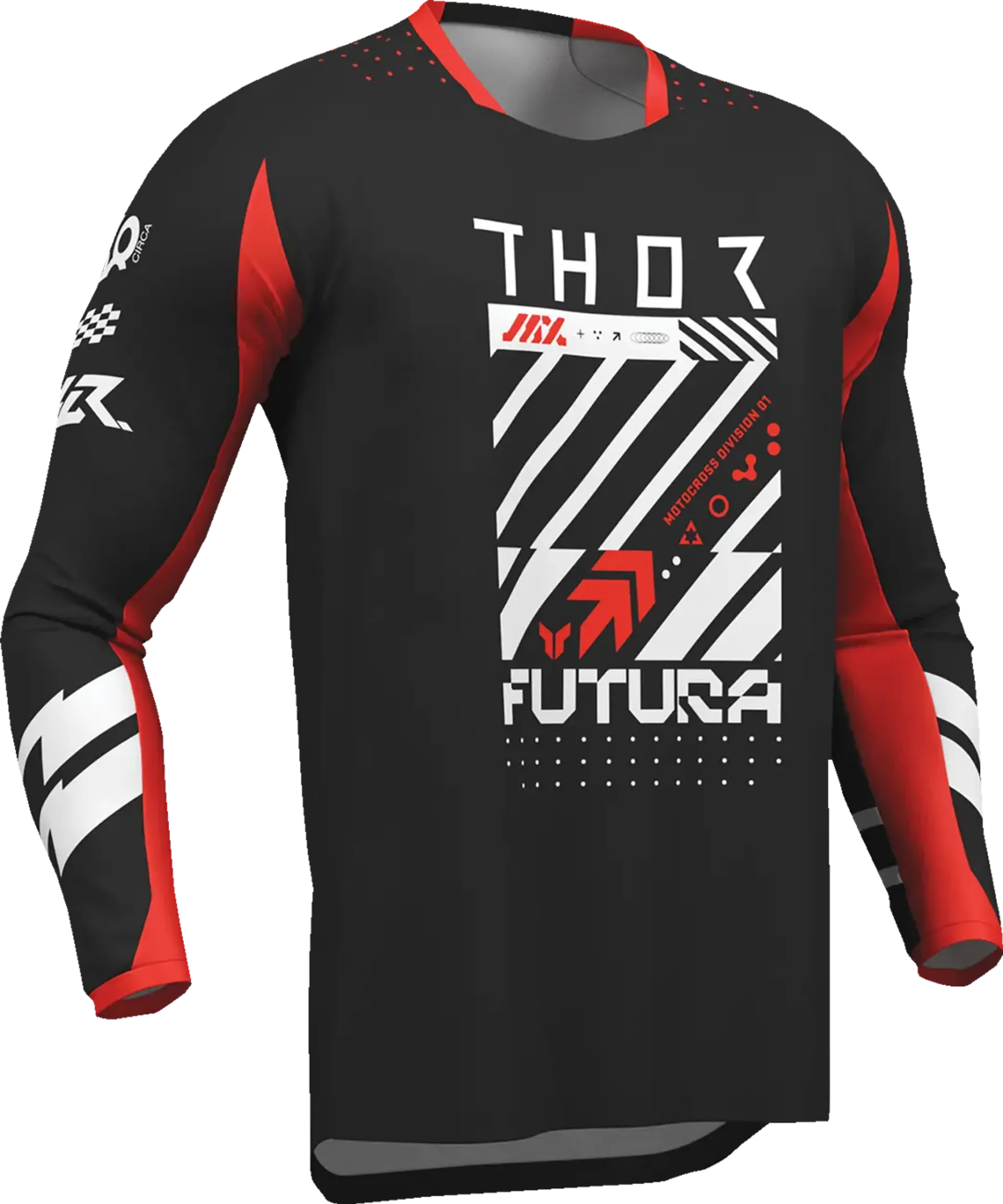 Thor Youth Launchmode Futura Jersey - Sort/Rød - Thor - Motocross Parts