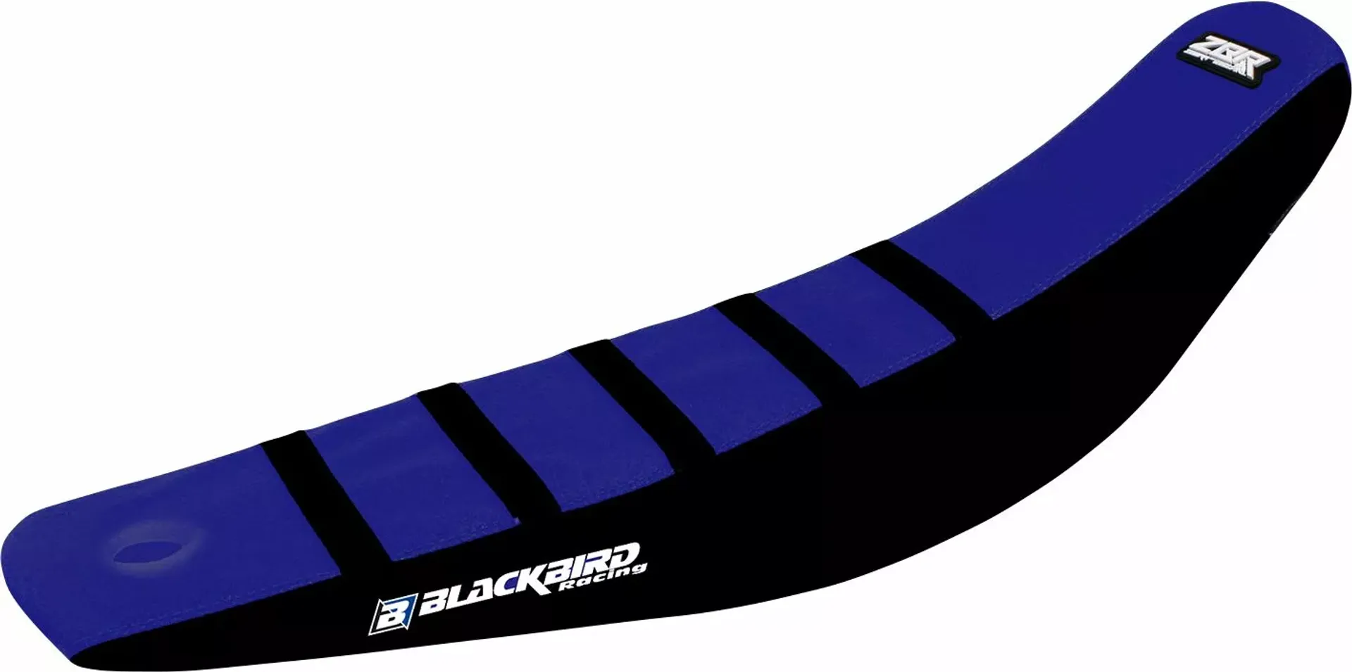 Blackbird Racing Zebra Sædeovertræk Sort/Blå rippet YZ125/250 2022-... - Blackbird - Motocross Parts
