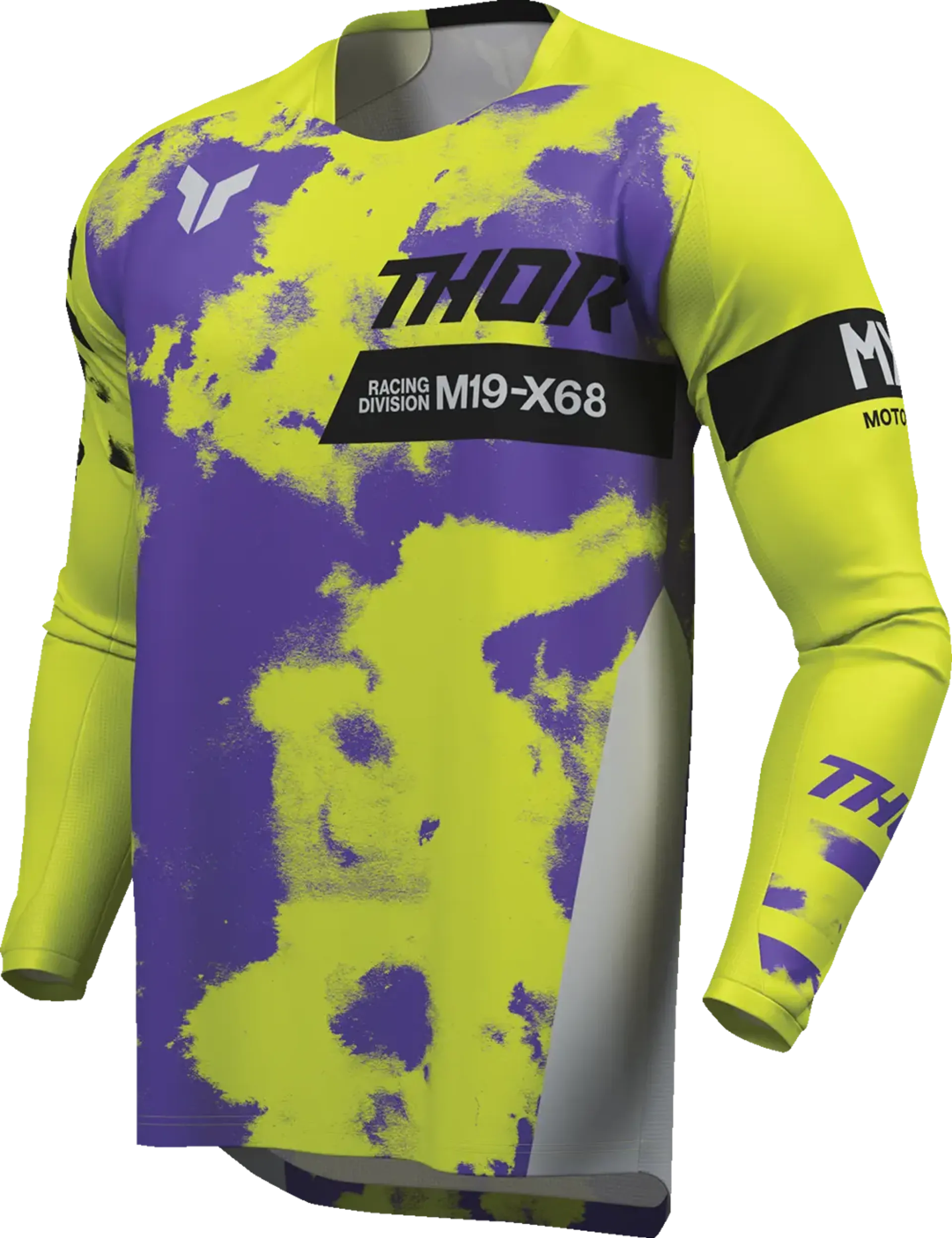 Thor Youth Launchmode Bleach Jersey - Grå/Acid - Thor
