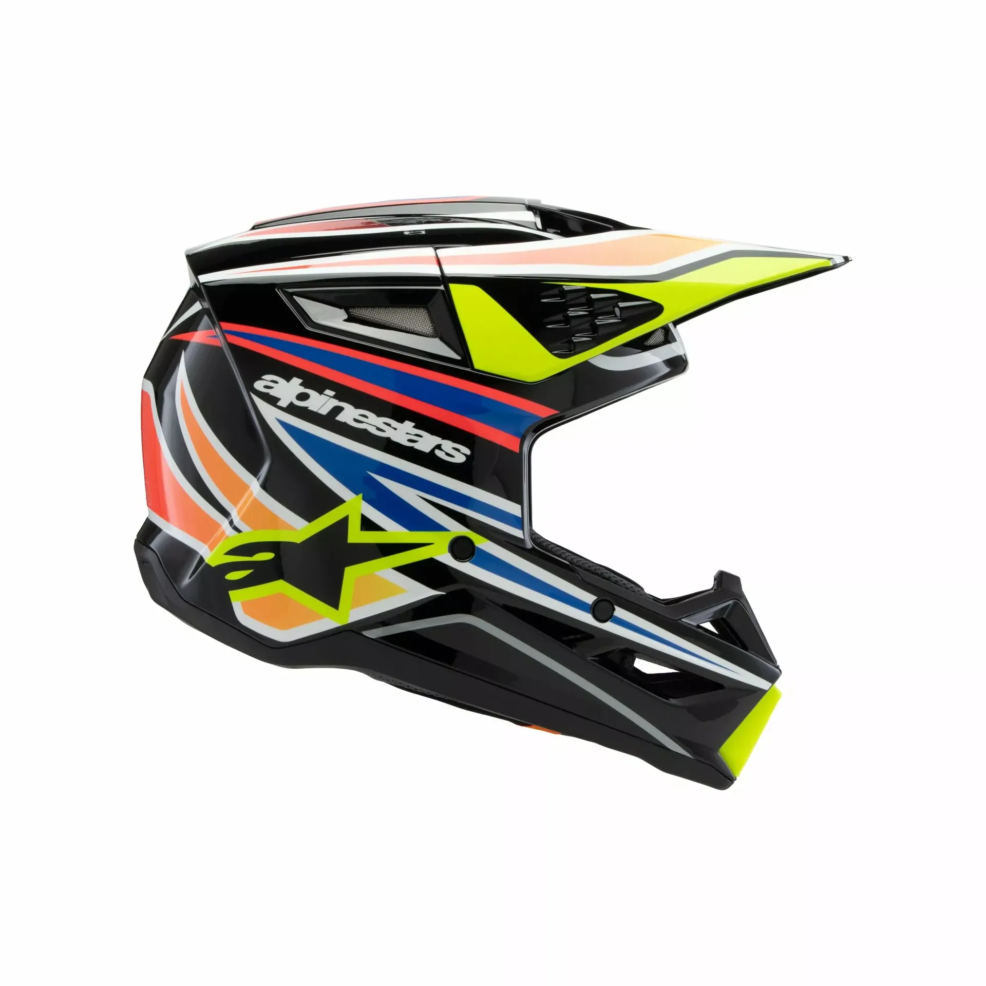 Alpinestars SM3 Børnehjelm - Wurx sort/gul/blå/rød - Alpinestars