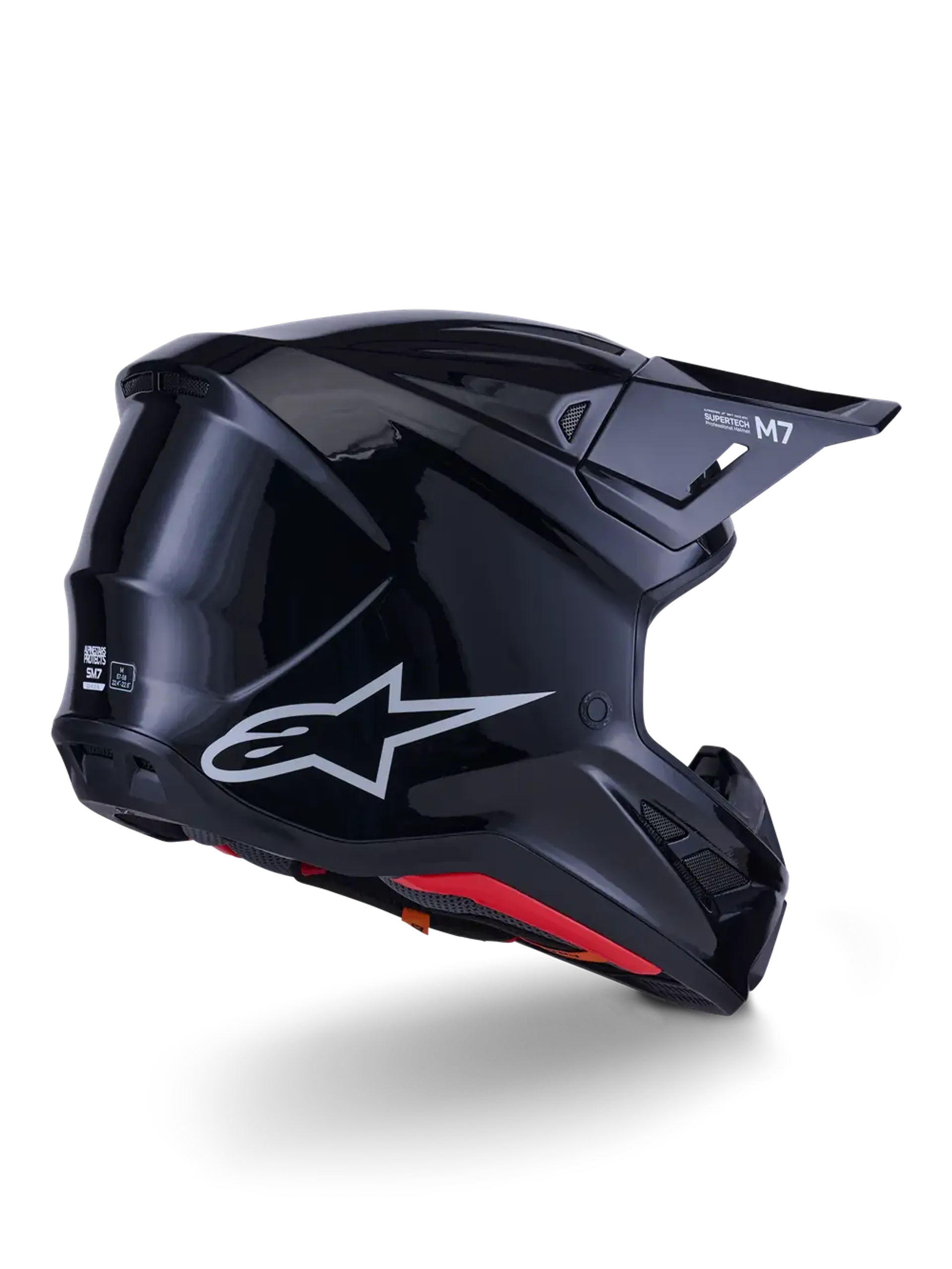 Alpinestars SM7 hjelm - Sort blank - Alpinestars