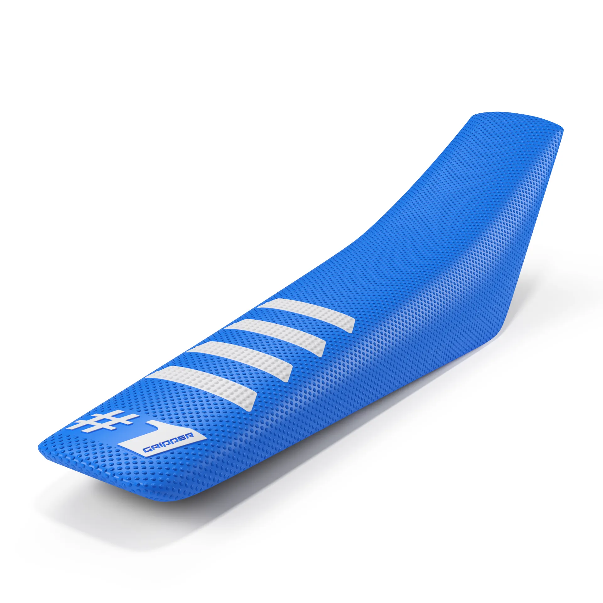 ONEGRIPPER Sædebetræk – RIBBET – Lyseblå/hvid - OneGripper - Motocross Parts
