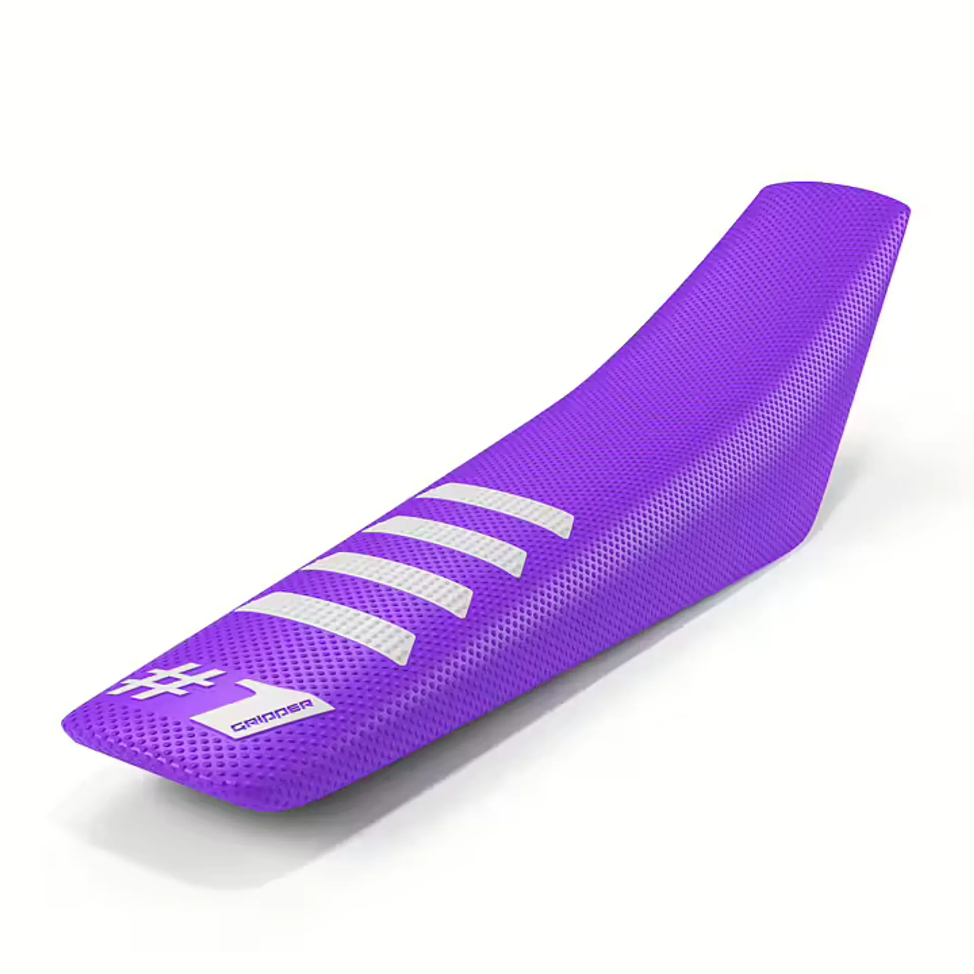 ONEGRIPPER-sitsöverdrag – RIBBED – Lila/vit - OneGripper - Motocross Parts