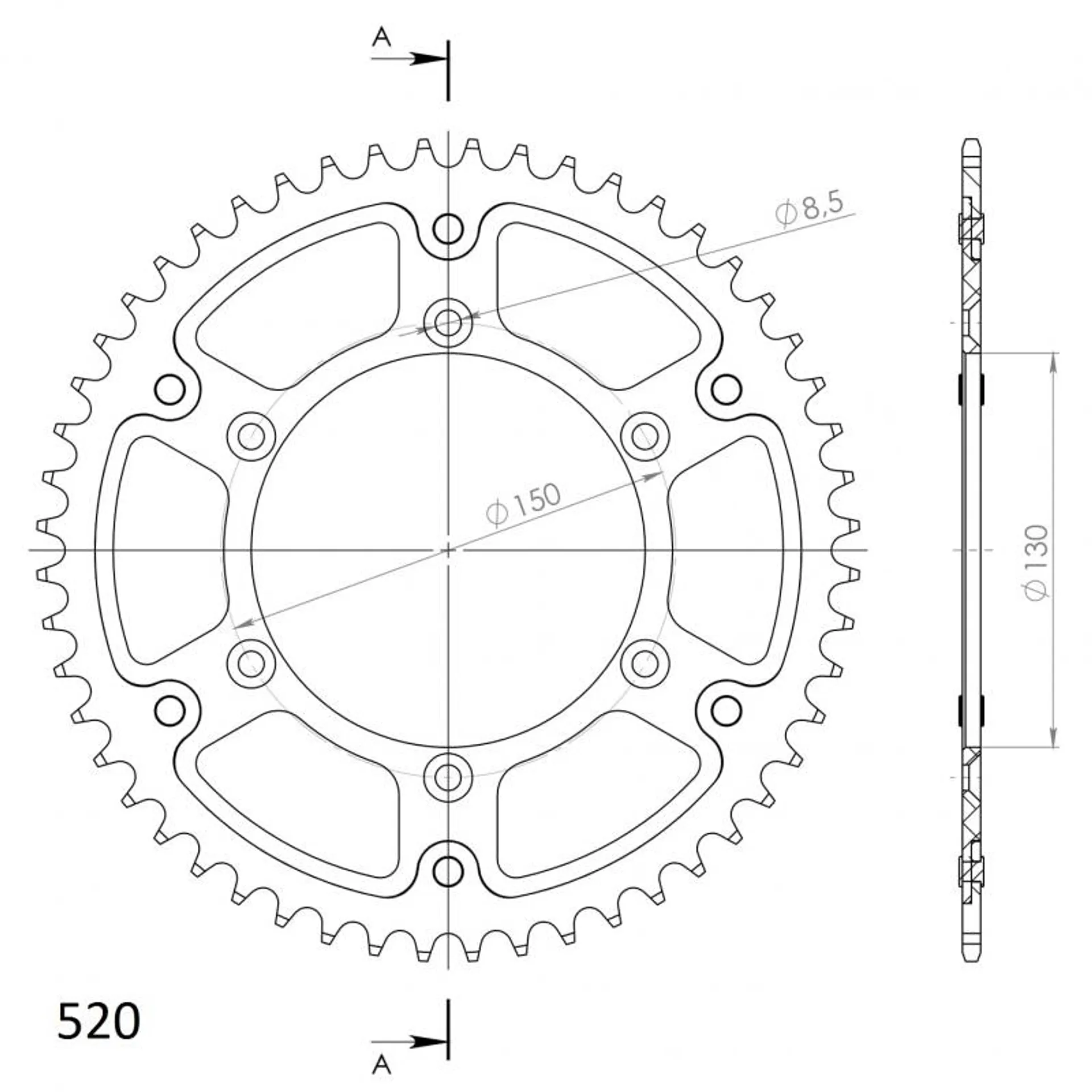 Roue arrière Supersprox alu bleu - YZF / YZ - Supersprox