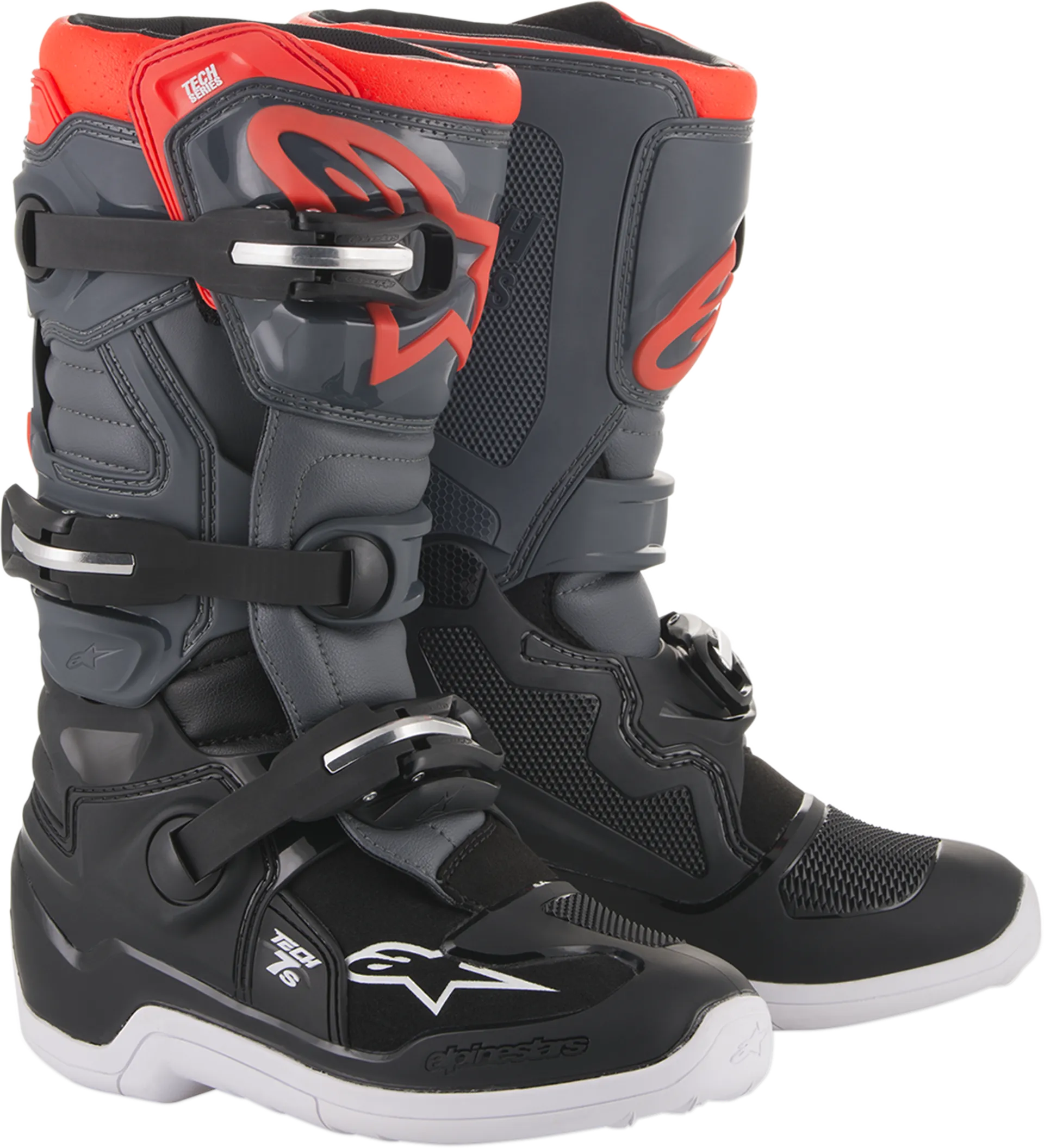 Alpinestars Tech 7s junior - Sort/Grå/Rød - Alpinestars - Motocross Parts