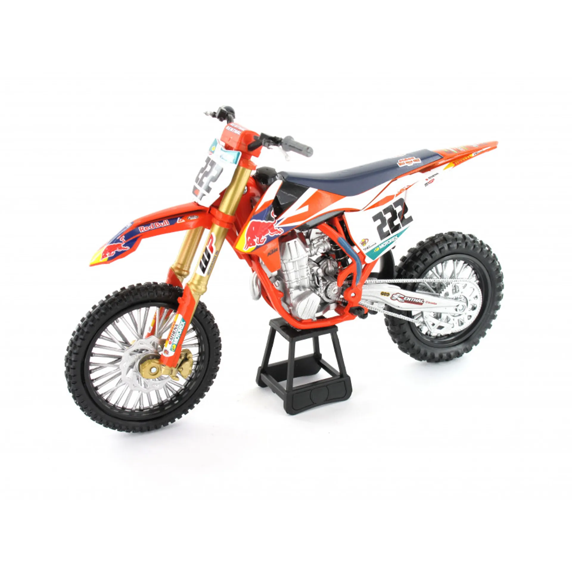 Red Bull KTM 450 SX-F Cairoli 222 1:12 legetøjscrosser - New-Ray - Motocross Parts