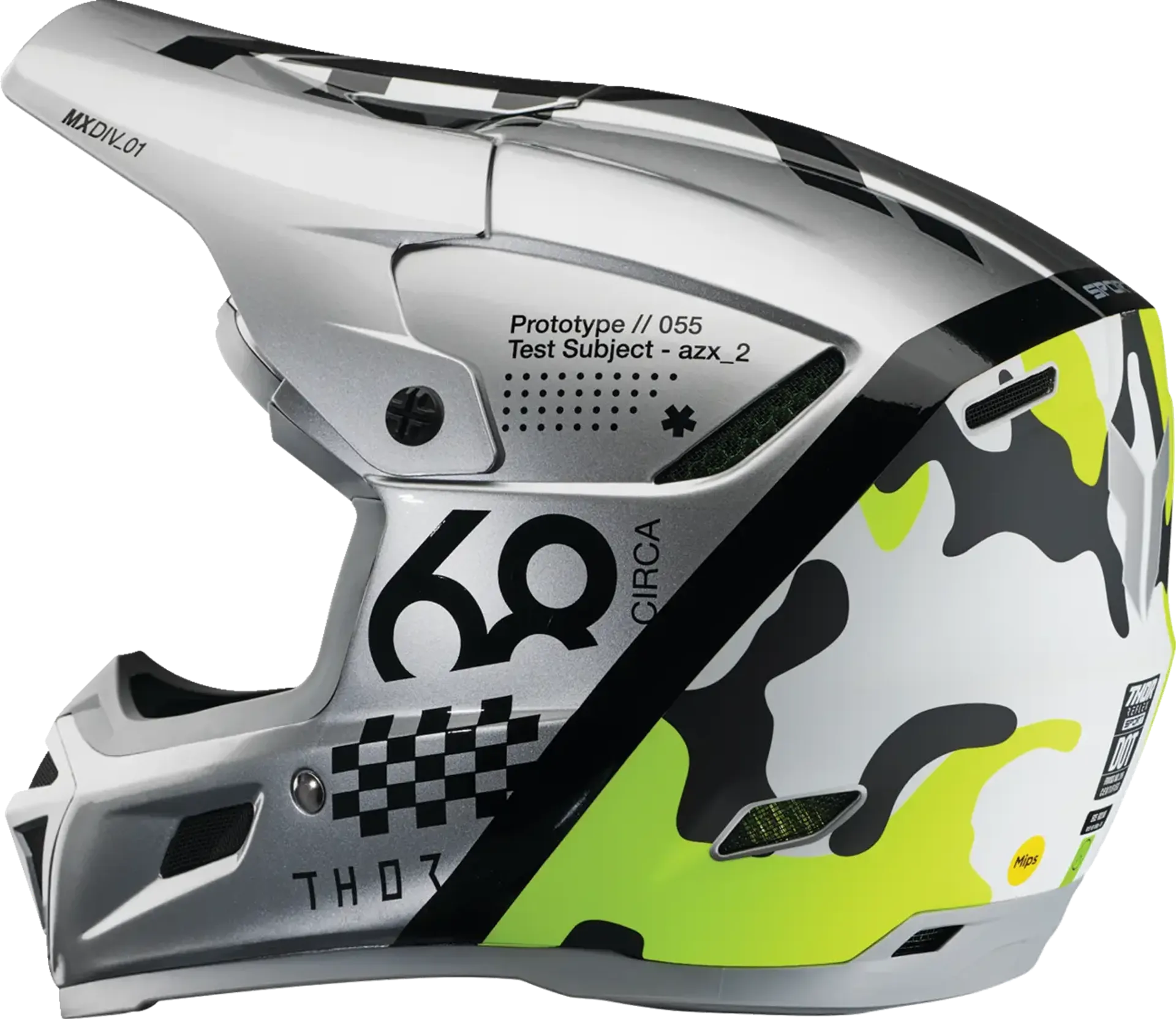 Thor Reflex Sport Riot MIPS Helmet = Gray/Acid - Thor