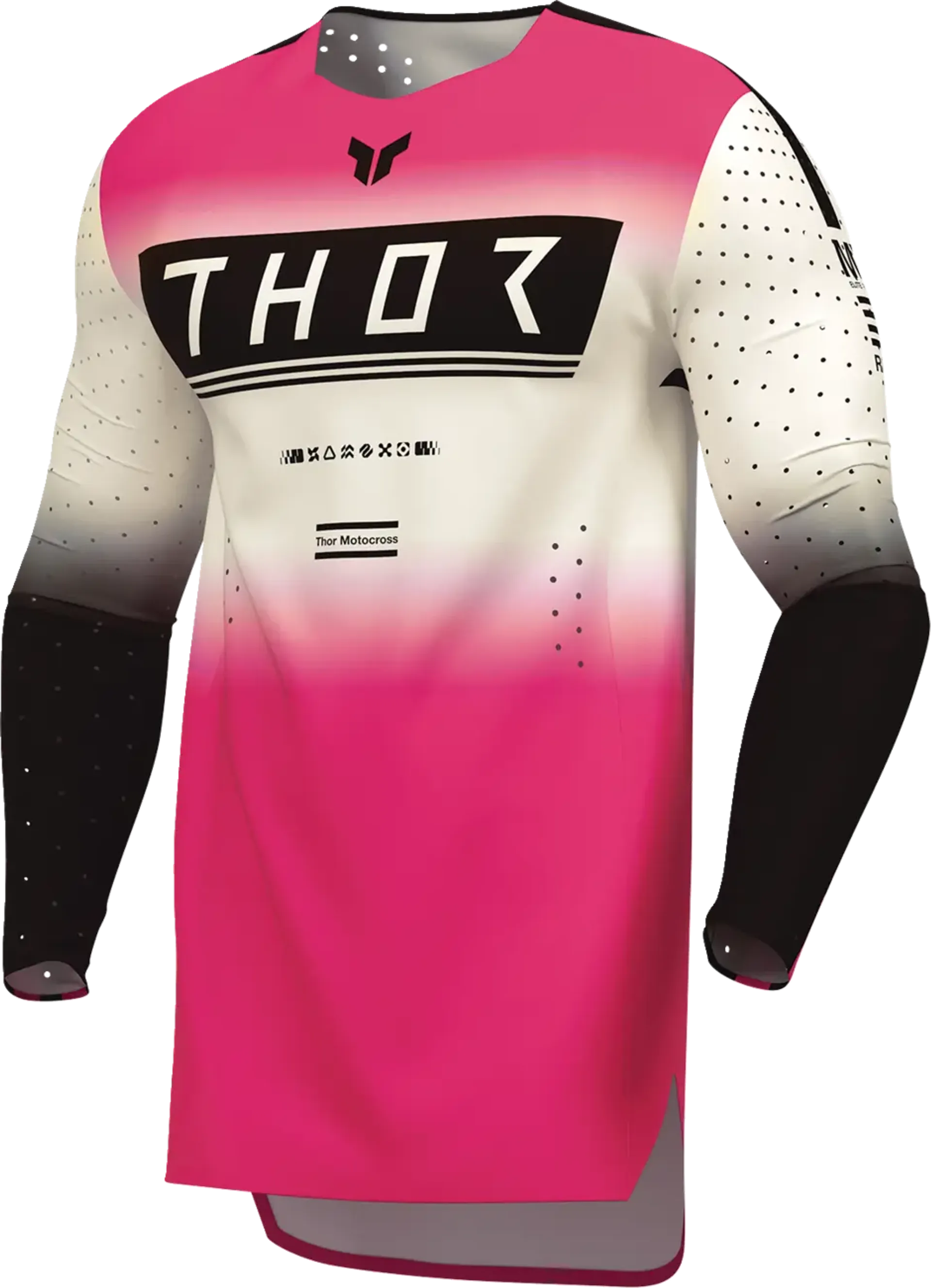 Thor Sportmode Jersey - Geo Vintage White/Pink - Thor