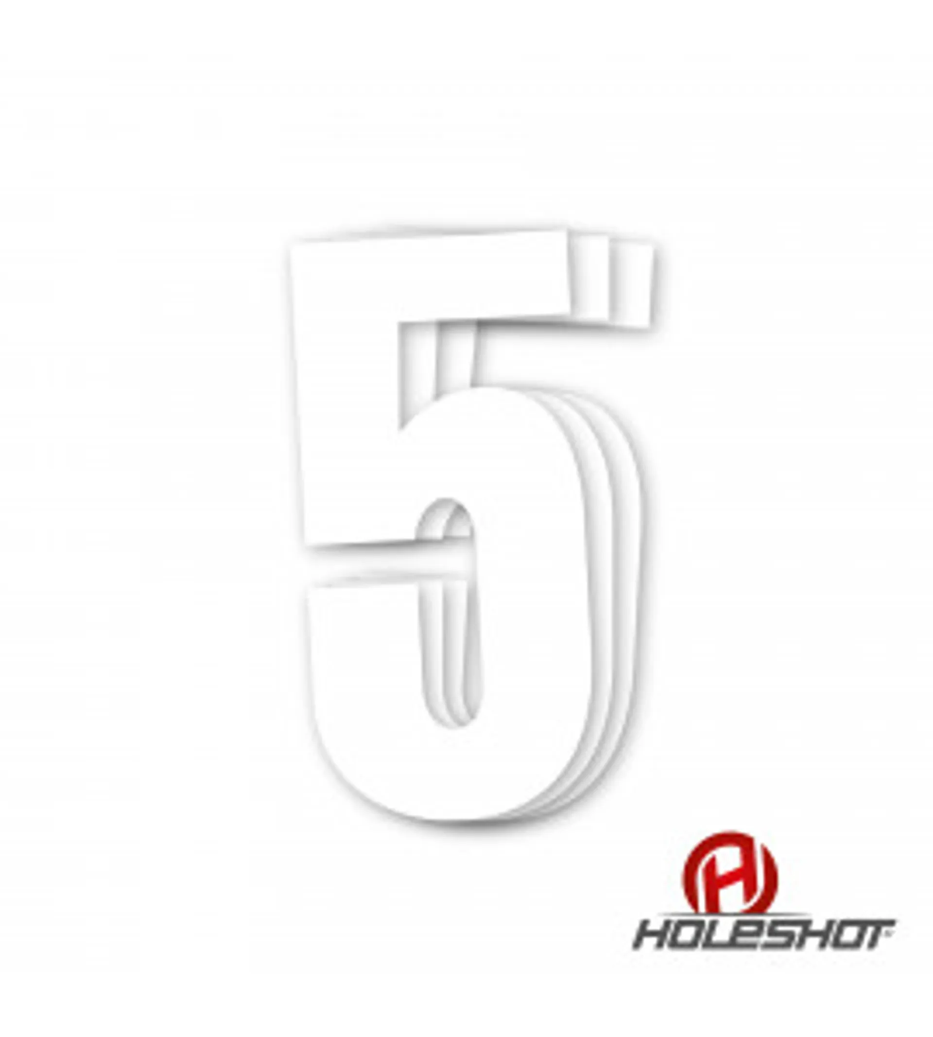 Holeshot numre, enkelte hvid - Holeshot