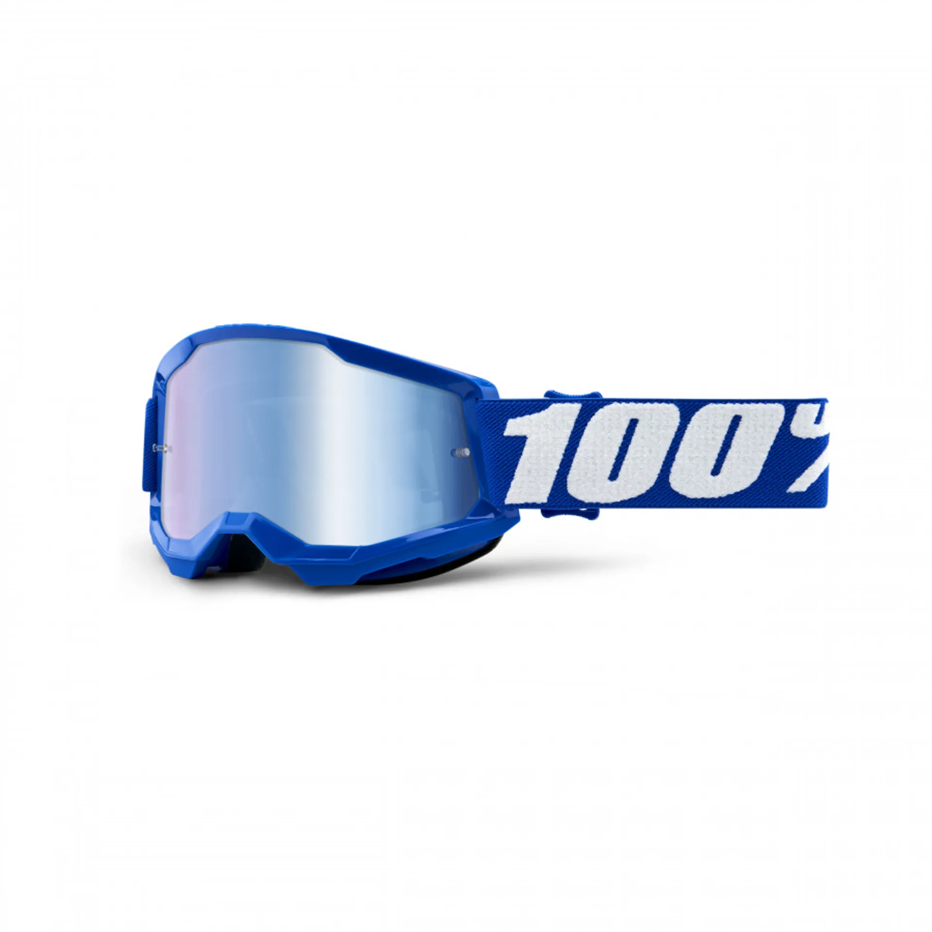 100%, STRATA 2 Youth Goggle Blue - Mirror Blue Lens, KID - 100% - Motocross Parts