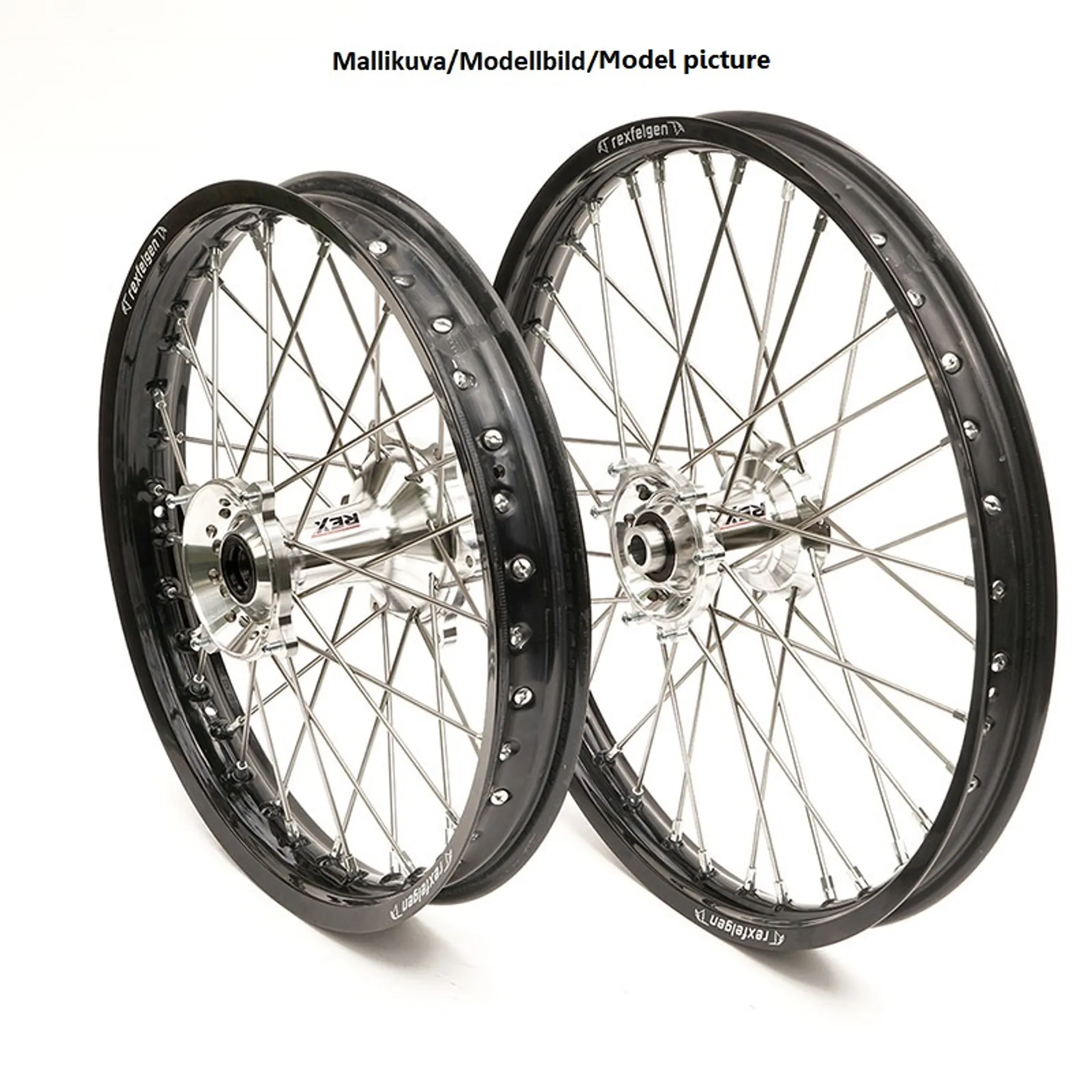 REX HJUL 19-2,15 CRF450 13-... SORT FÆLG/SØLV NAV 25MM - Haan Wheels